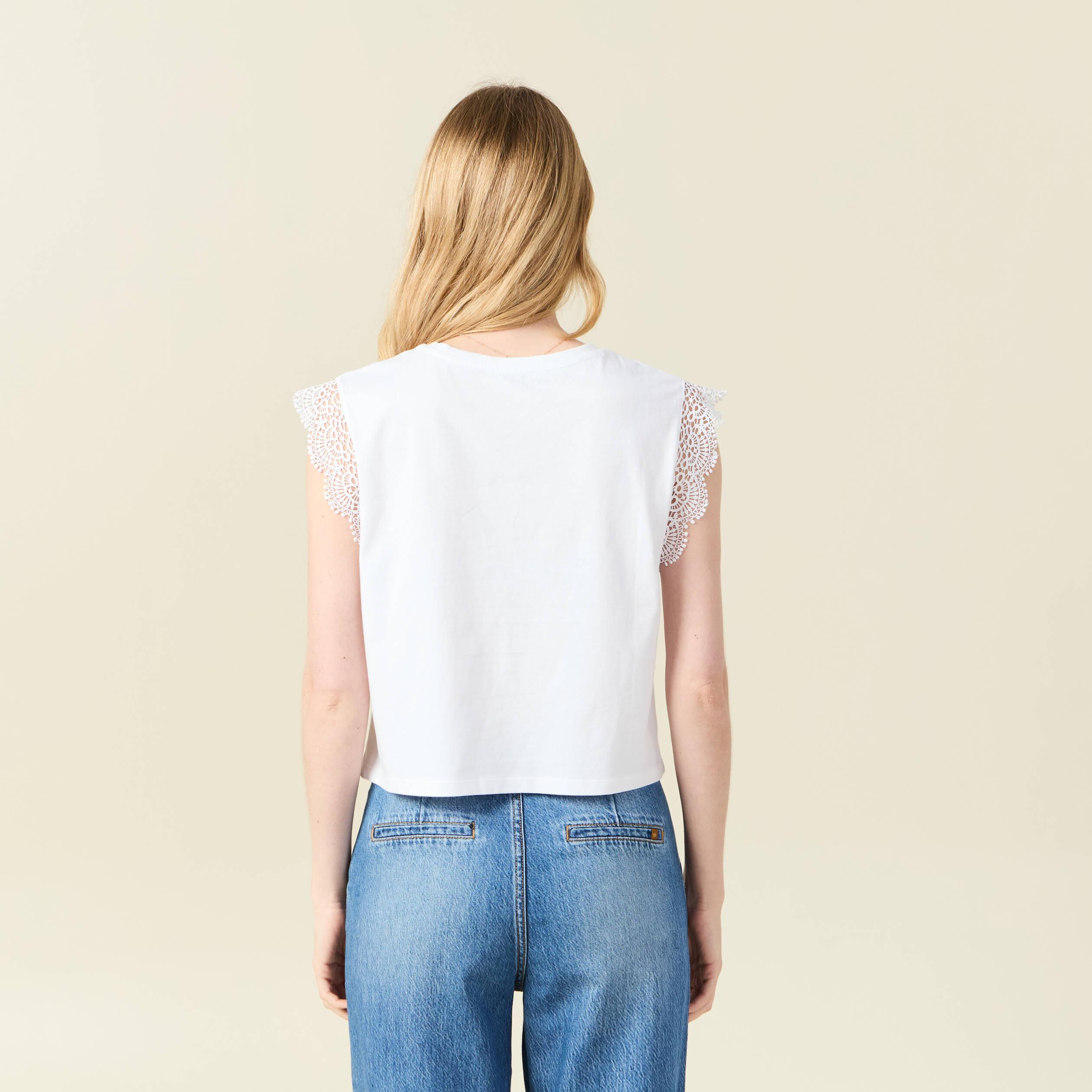 t shirt manches courtes blanc femme T-shirt manches courtes blanc femme