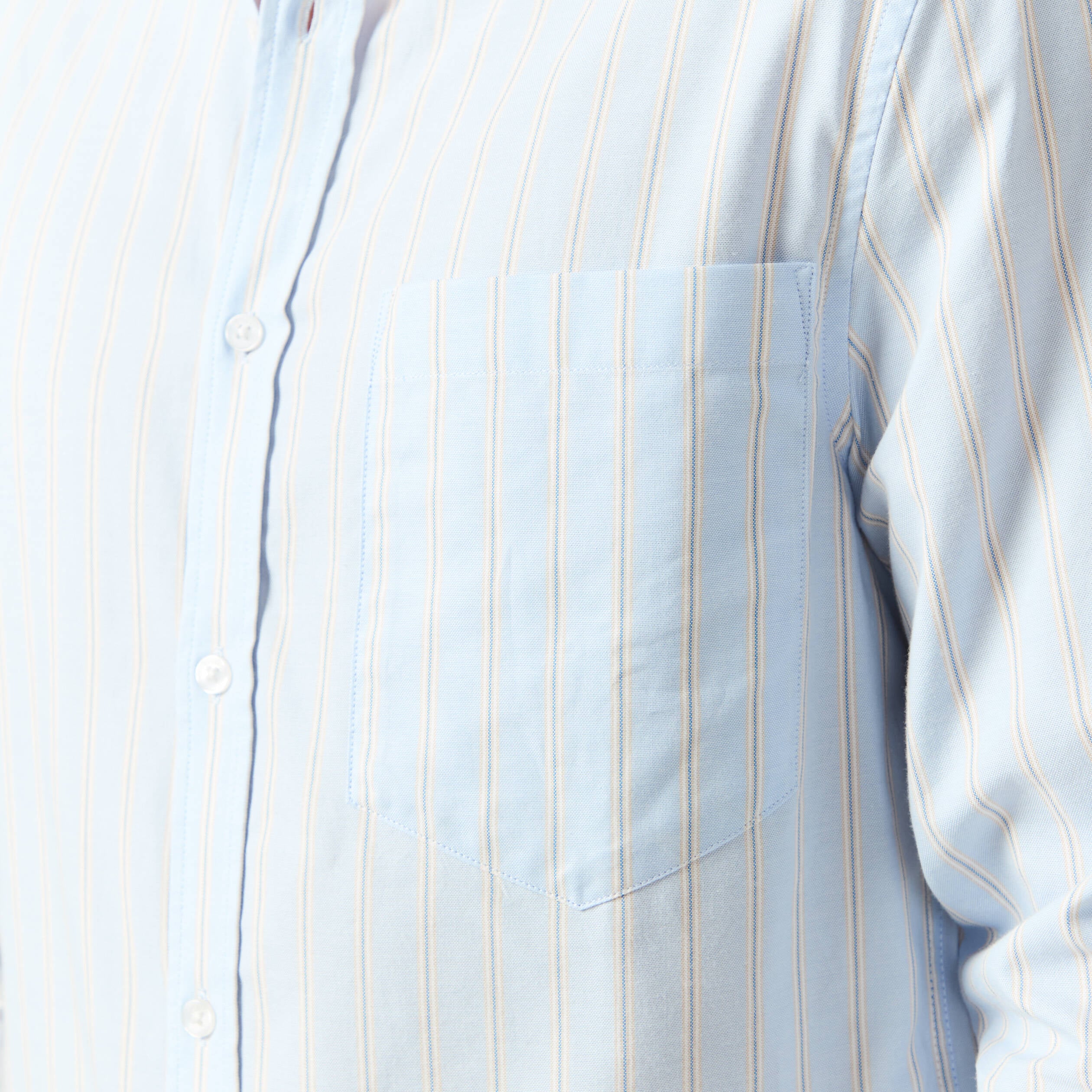Chemise en coton manches longues bleu ciel homme