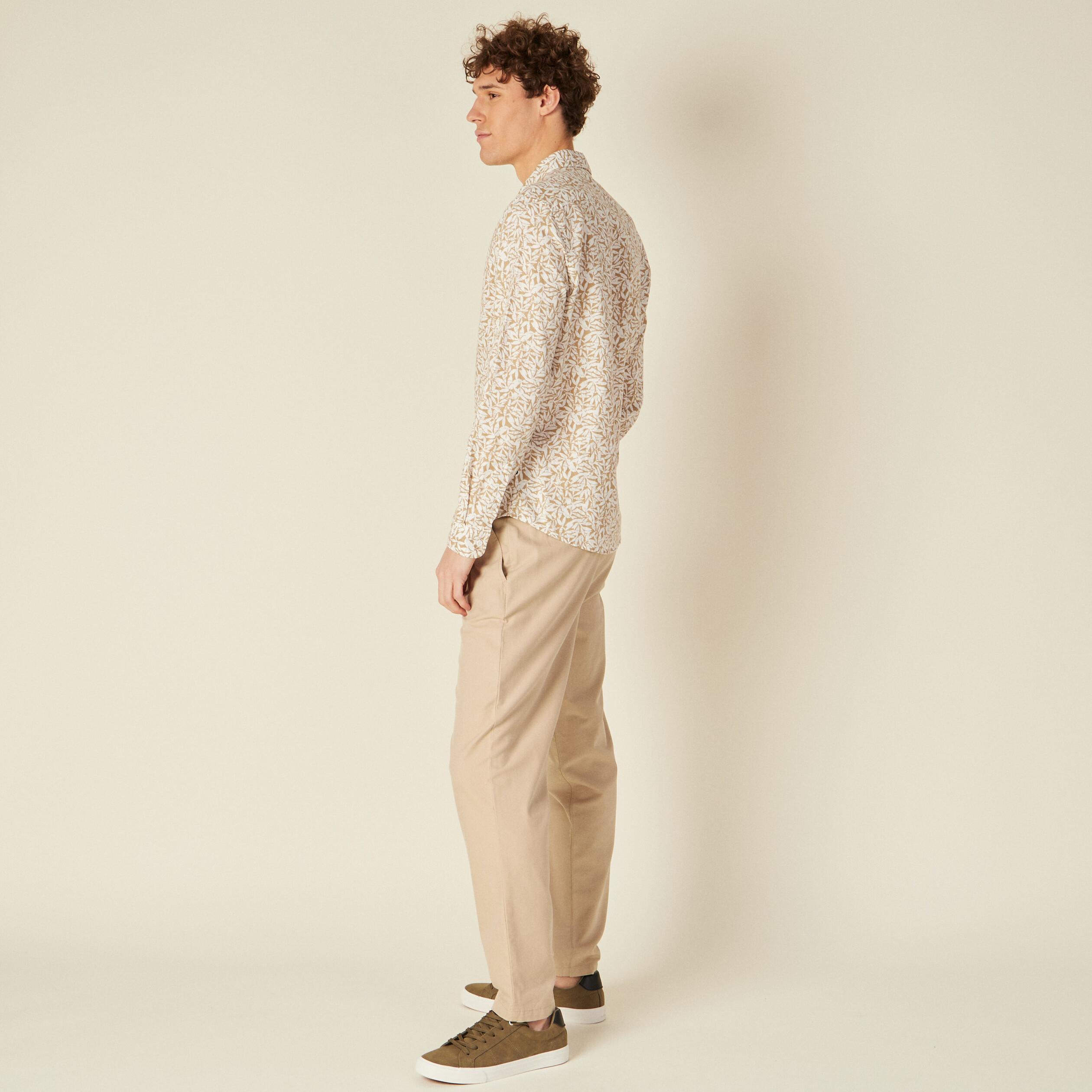 Chemise manches longues multicolore homme