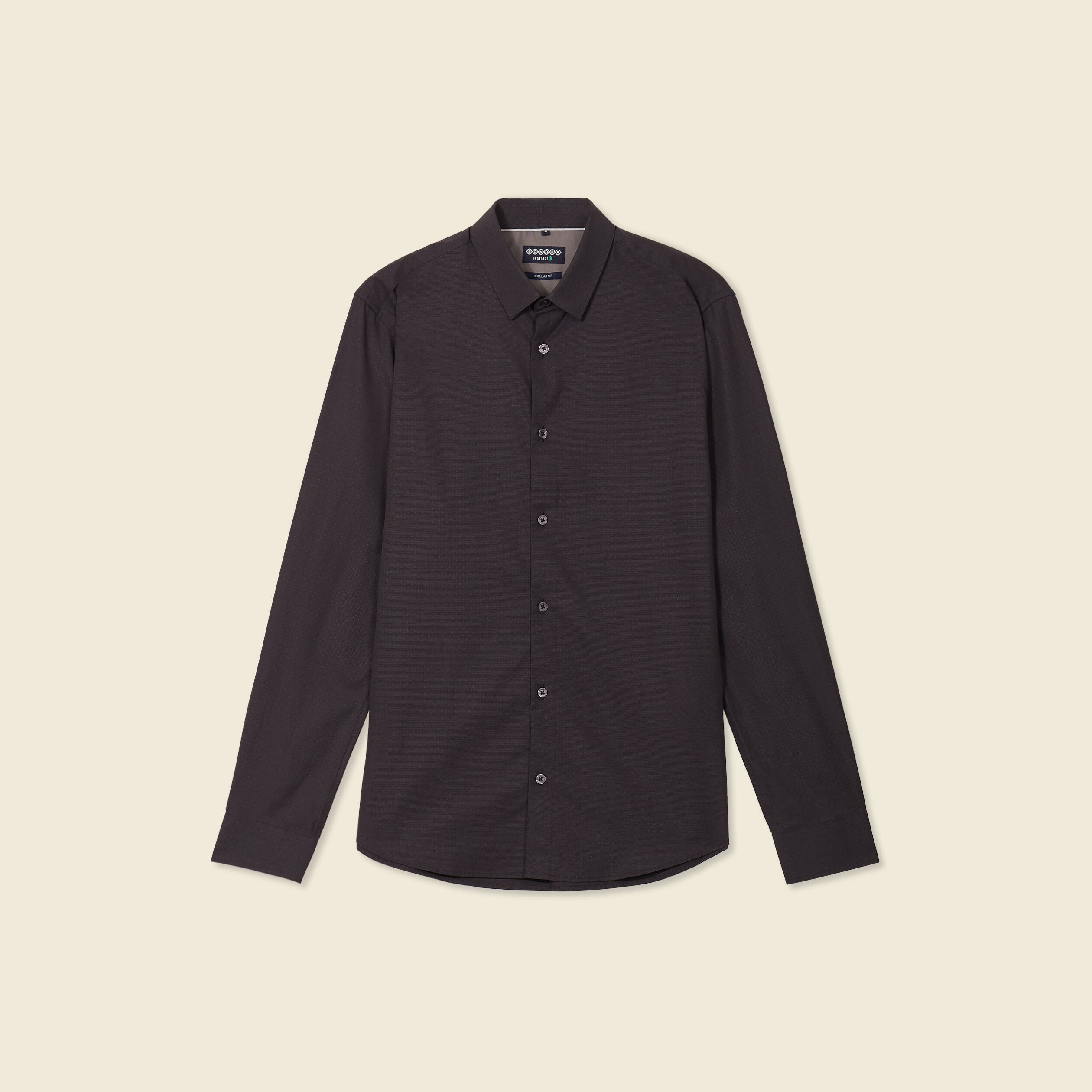 chemise manches longues gris fonce homme Chemise manches longues gris foncé homme