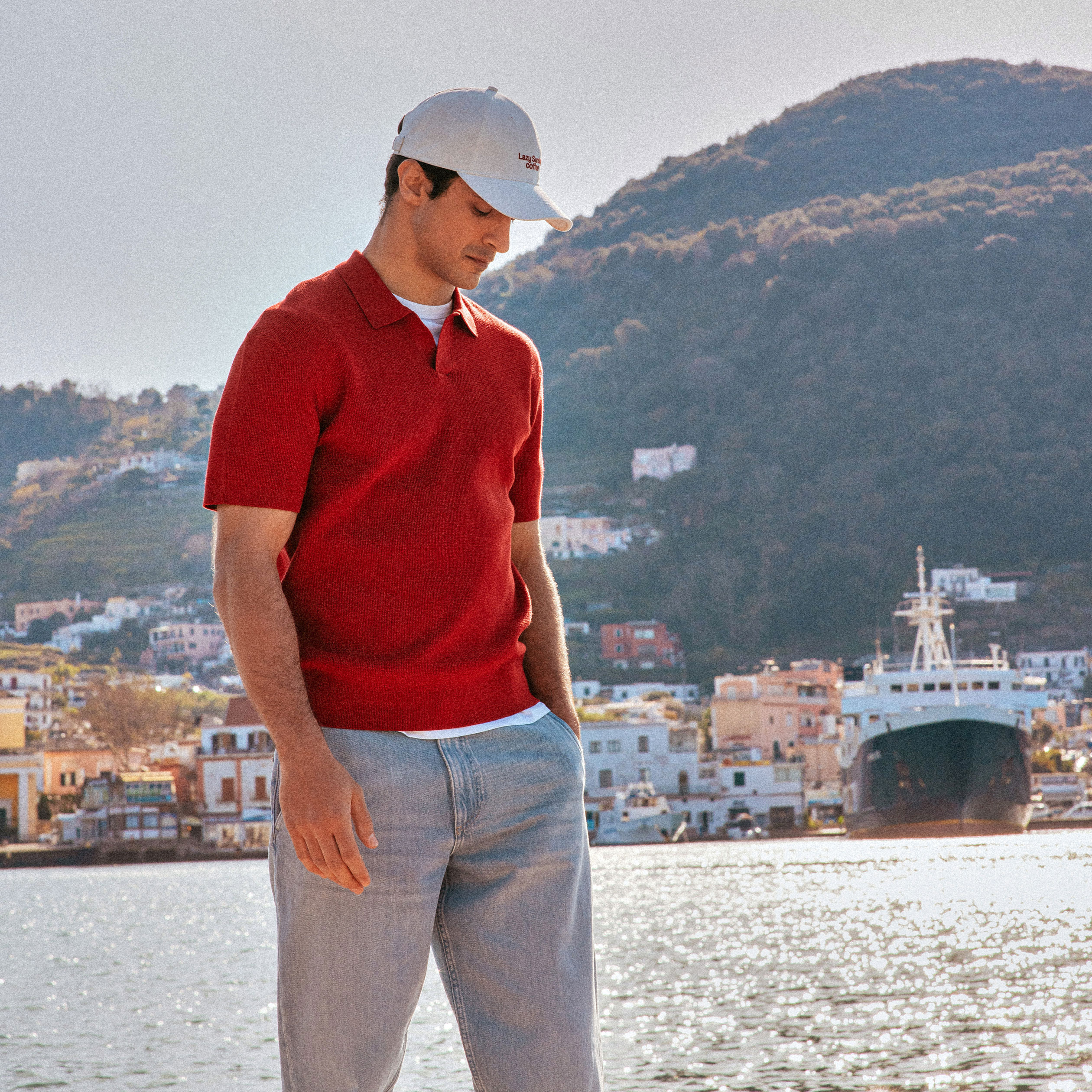 polo cintre manches courtes rouge fonce homme Polo cintré manches courtes rouge foncé homme