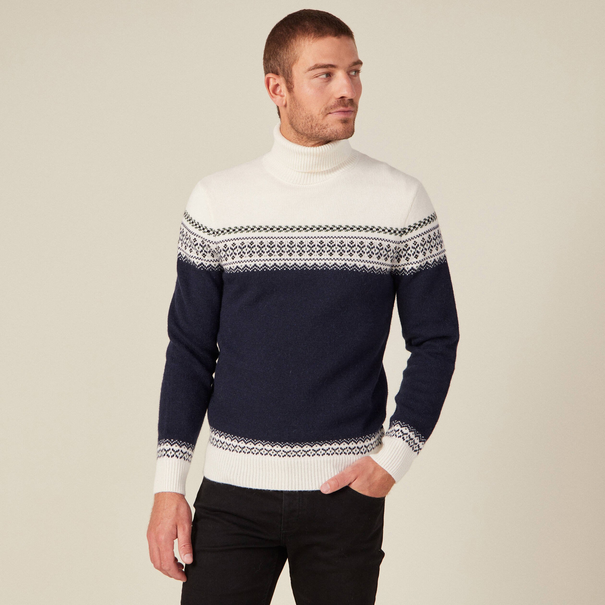 pull manches longues vert kaki homme Pull manches longues vert kaki homme