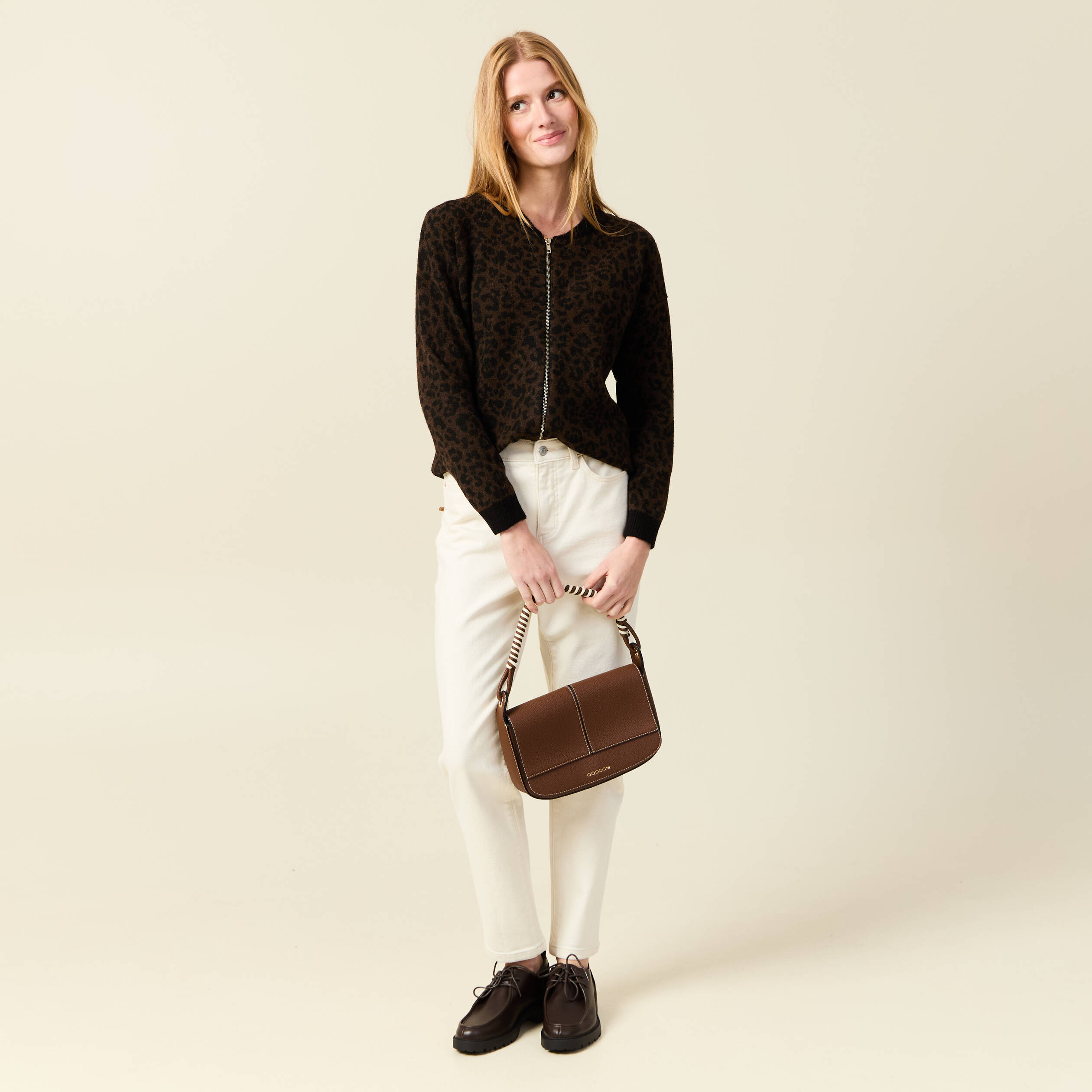 gilet zippe eco responsable terracotta femme Gilet zippé éco-responsable terracotta femme