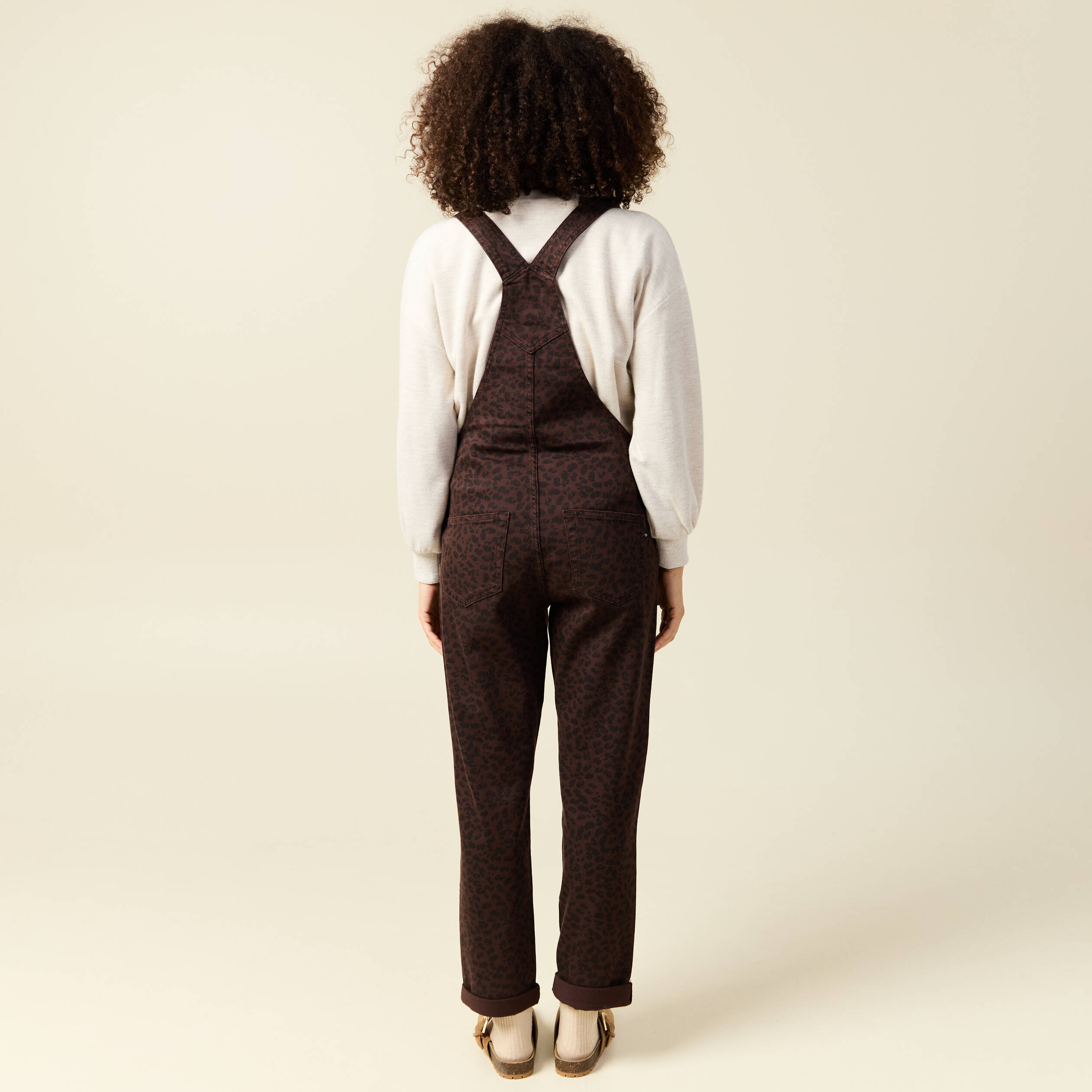 salopette en jeans marron cognac femme Salopette en jeans marron cognac femme
