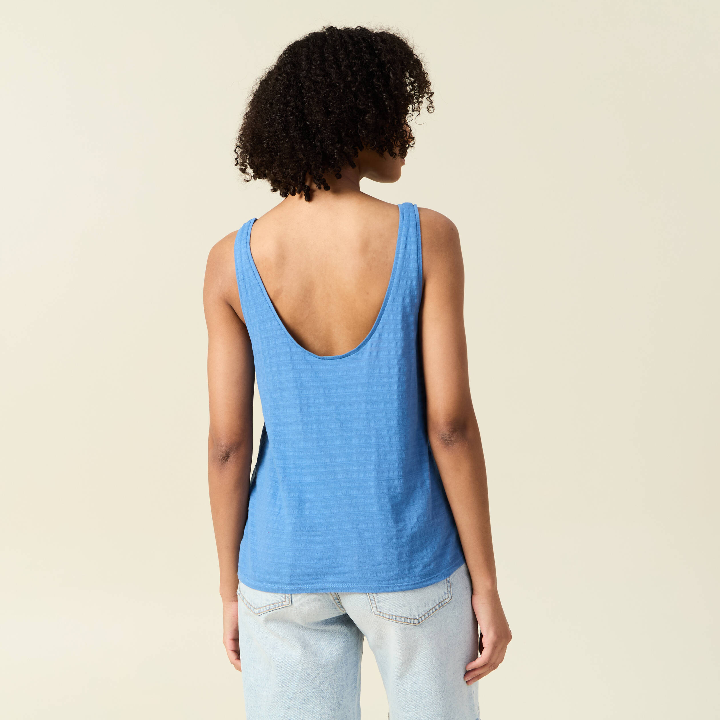debardeur sans manches bleu femme Débardeur sans manches bleu femme