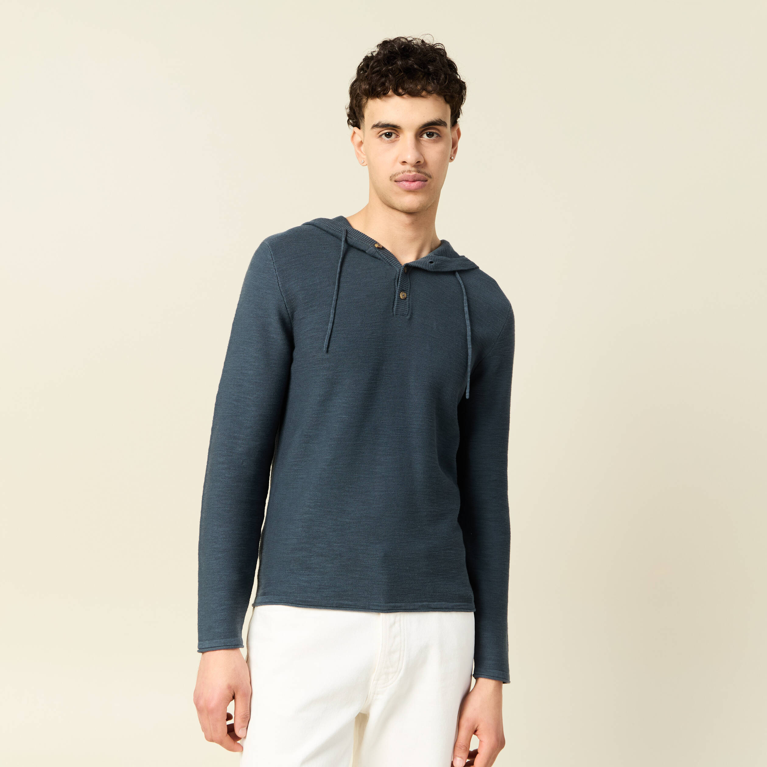 pull a capuche vert fonce homme Pull à capuche vert foncé homme