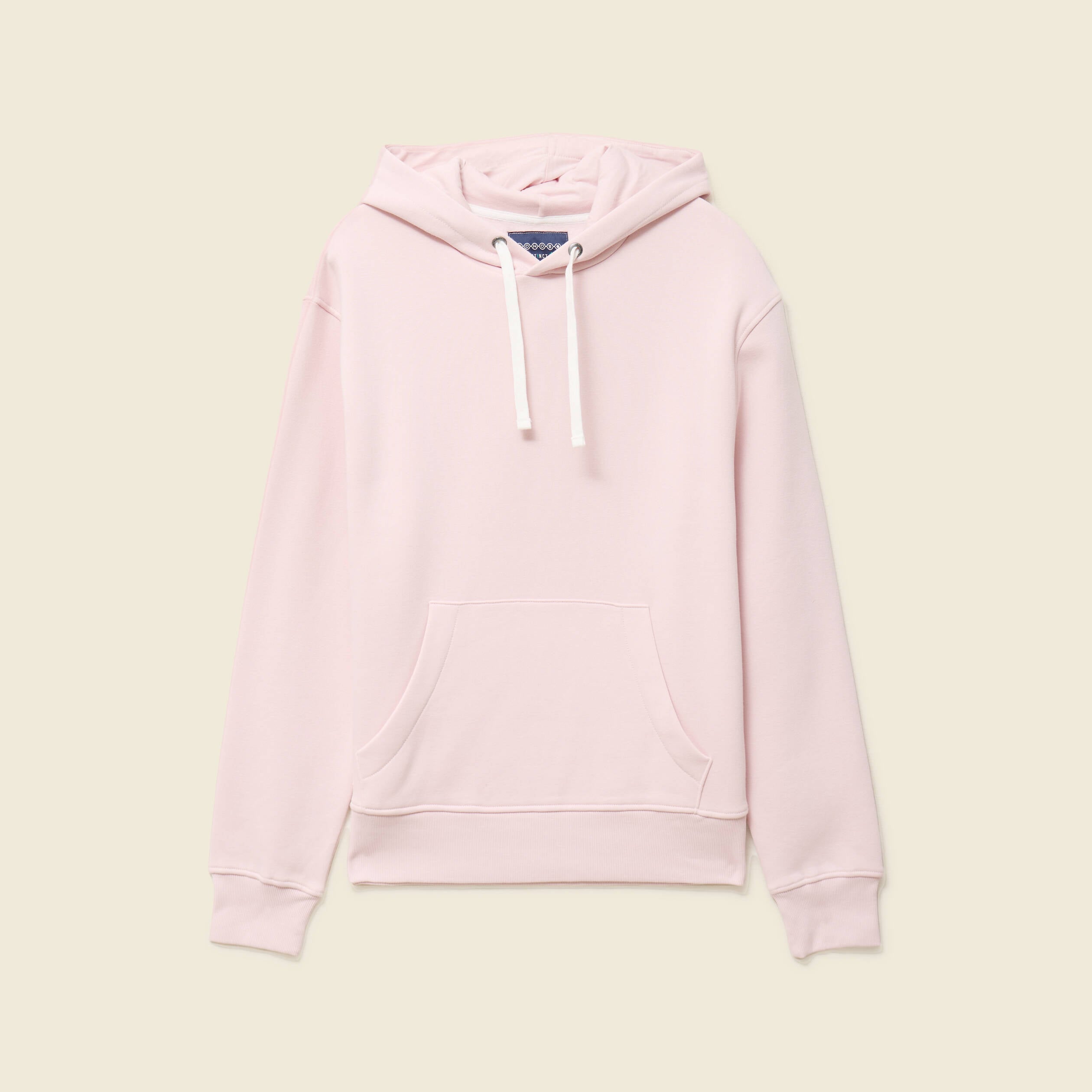 Sweat &agrave; capuche rose poudr&eacute;e homme