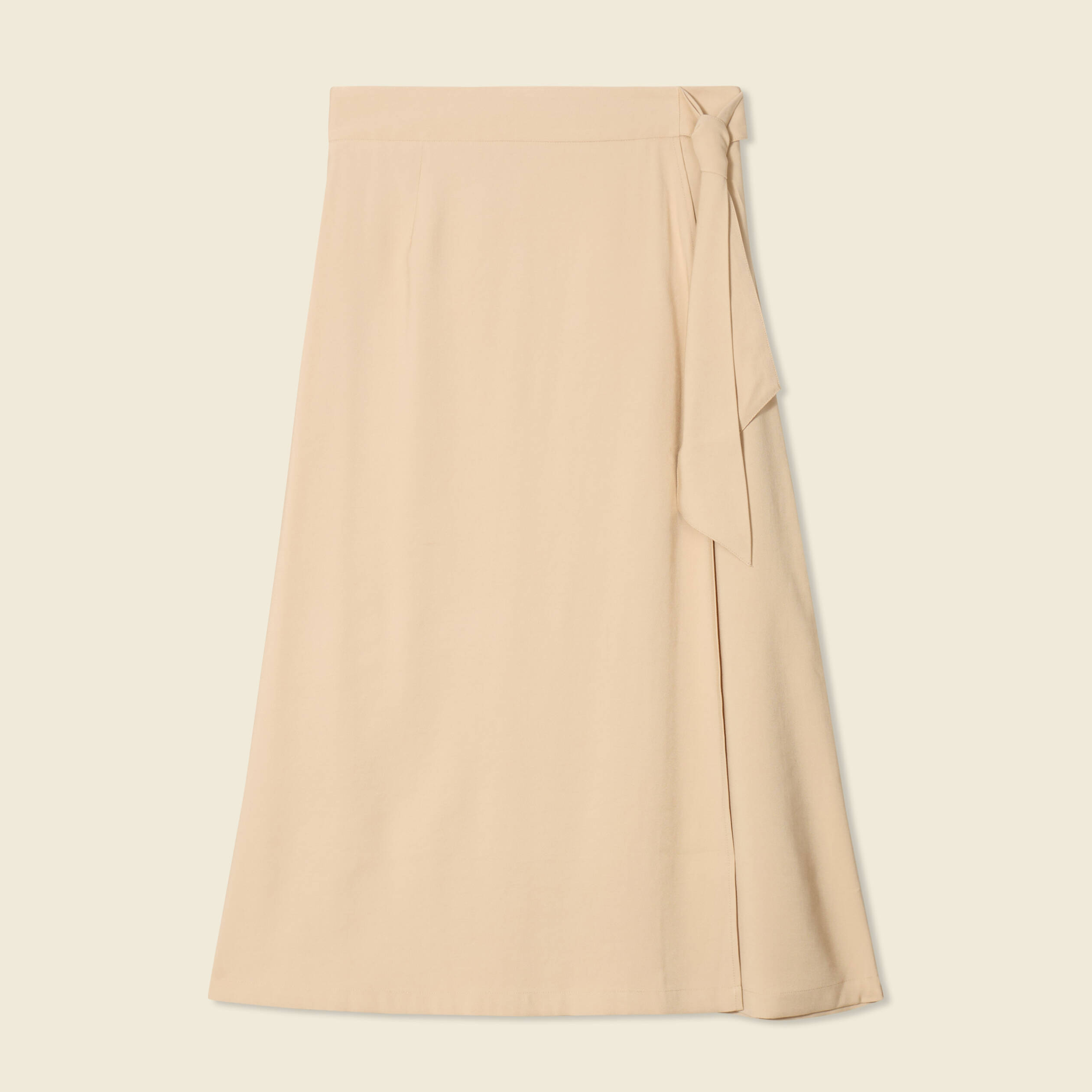 jupe longue portefeuille beige femme Jupe longue portefeuille beige femme