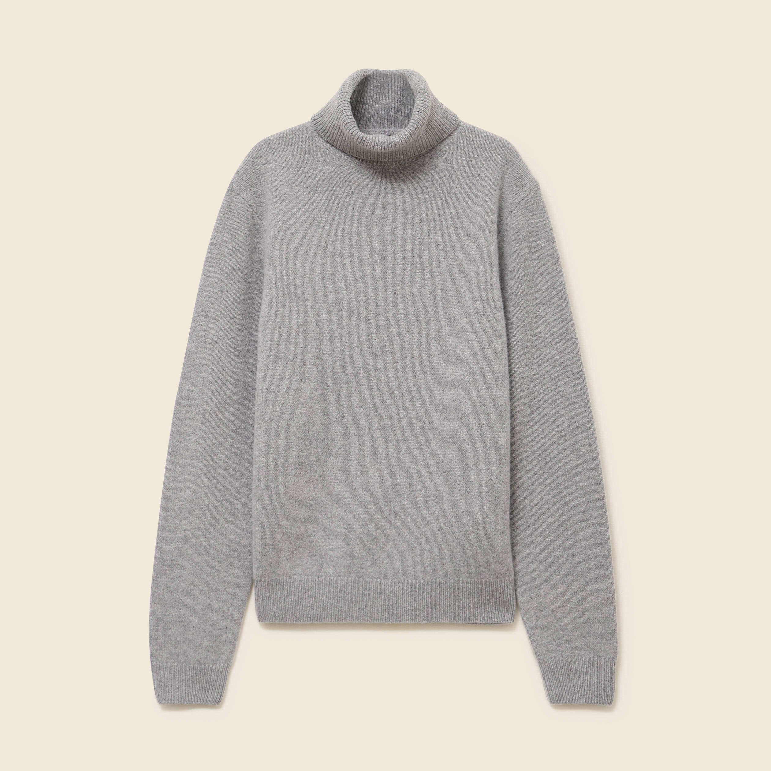 Pull droit col montant gris homme