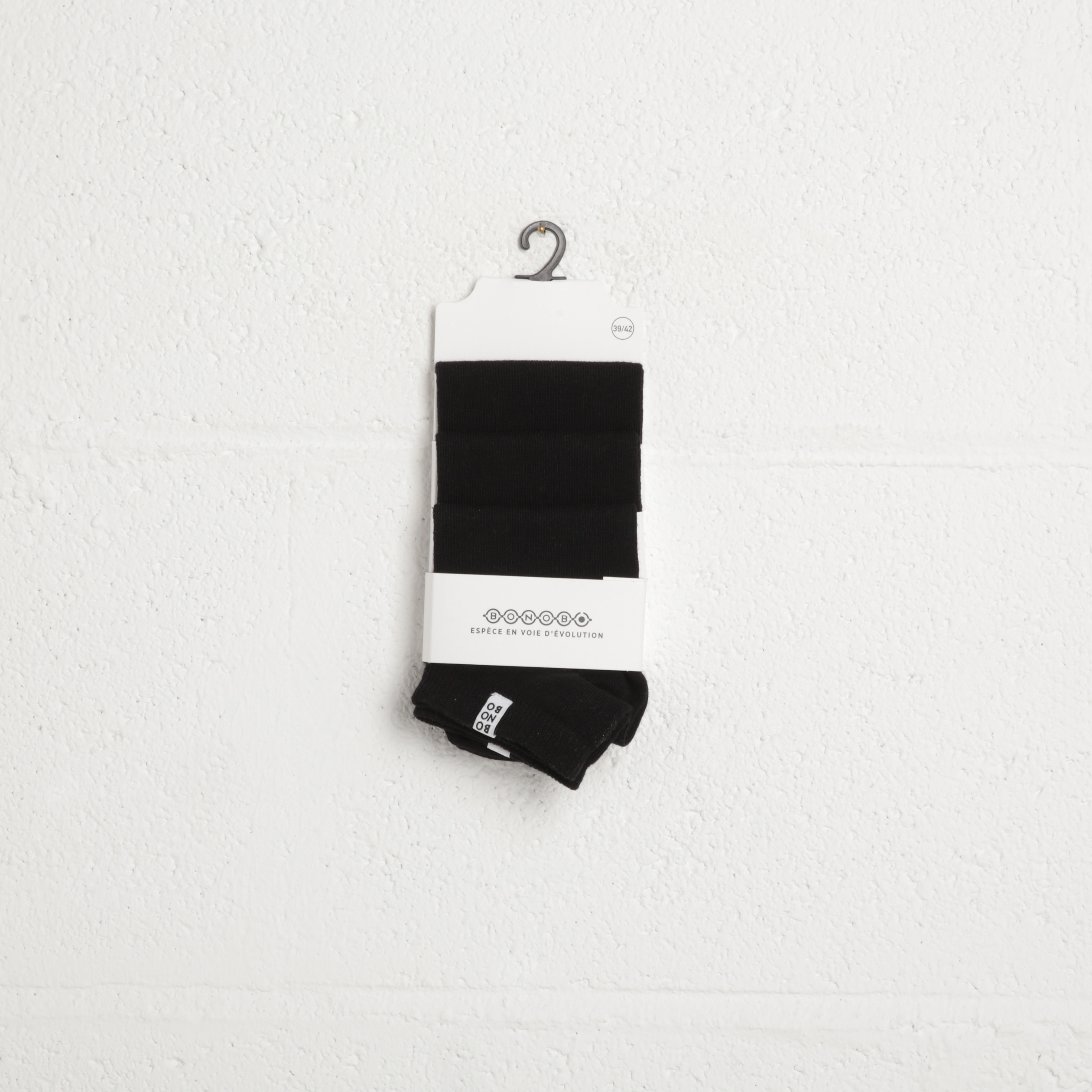 Lot 3 paires chaussettes noir homme