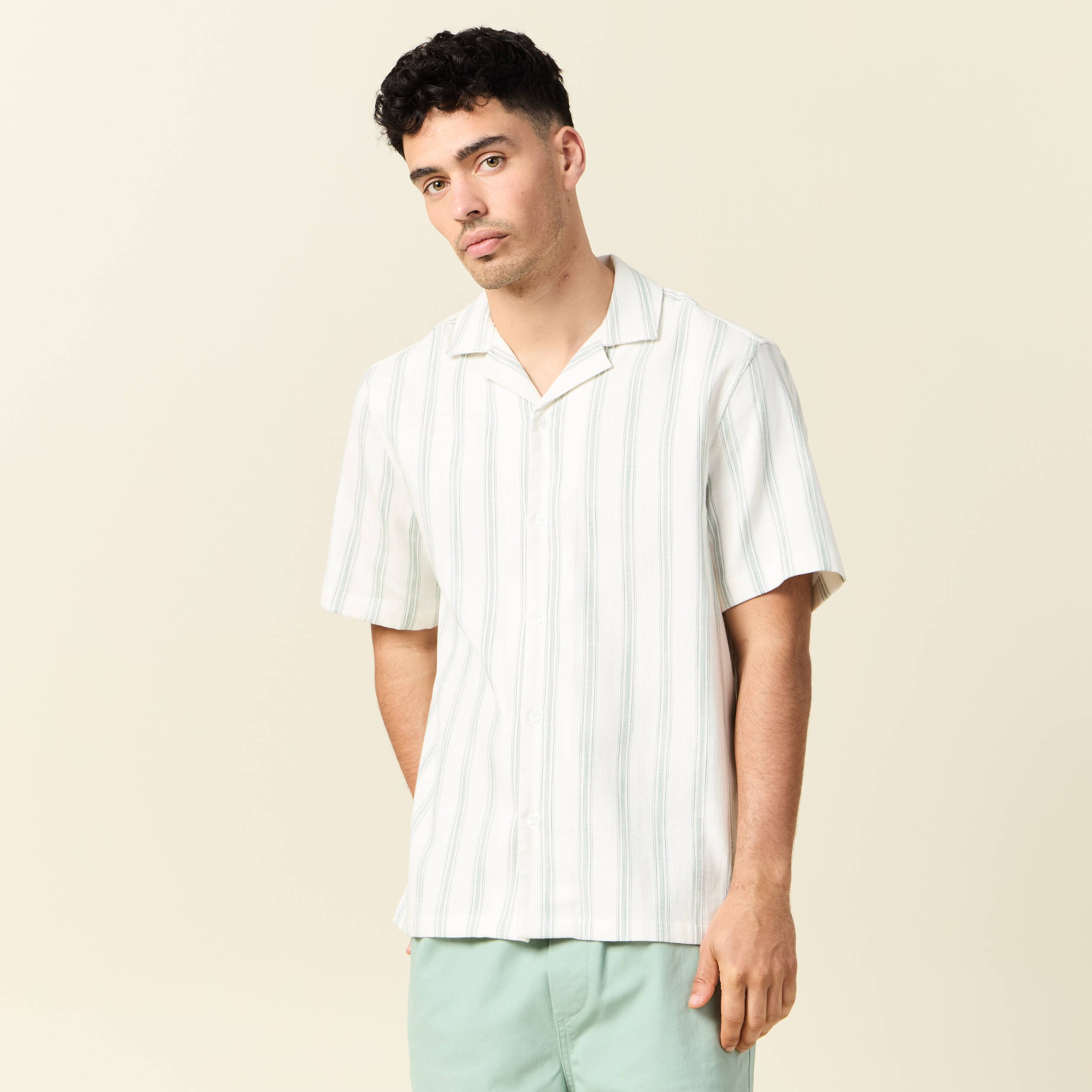 chemise manches courtes vert homme Chemise manches courtes vert homme