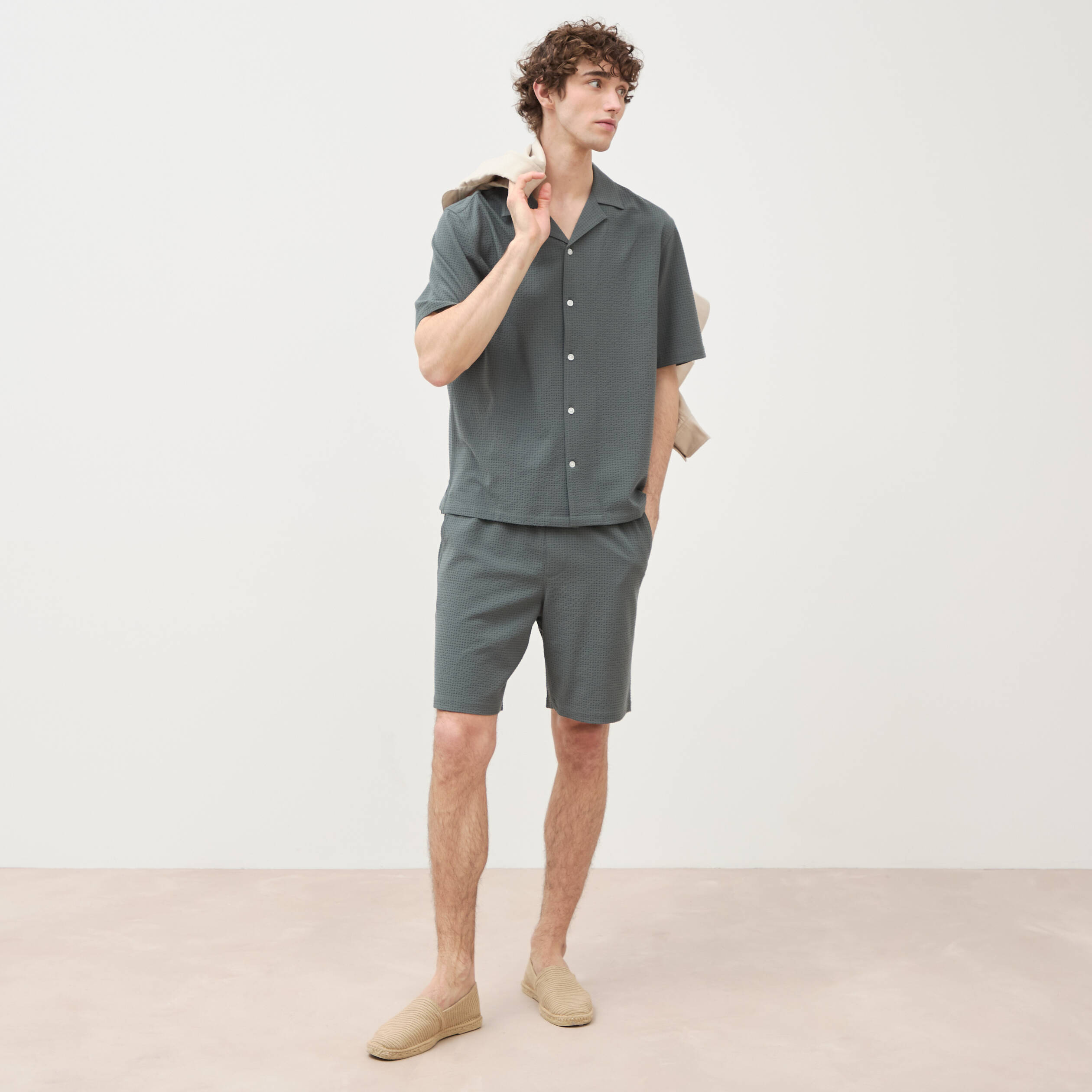 Bermuda vert kaki homme