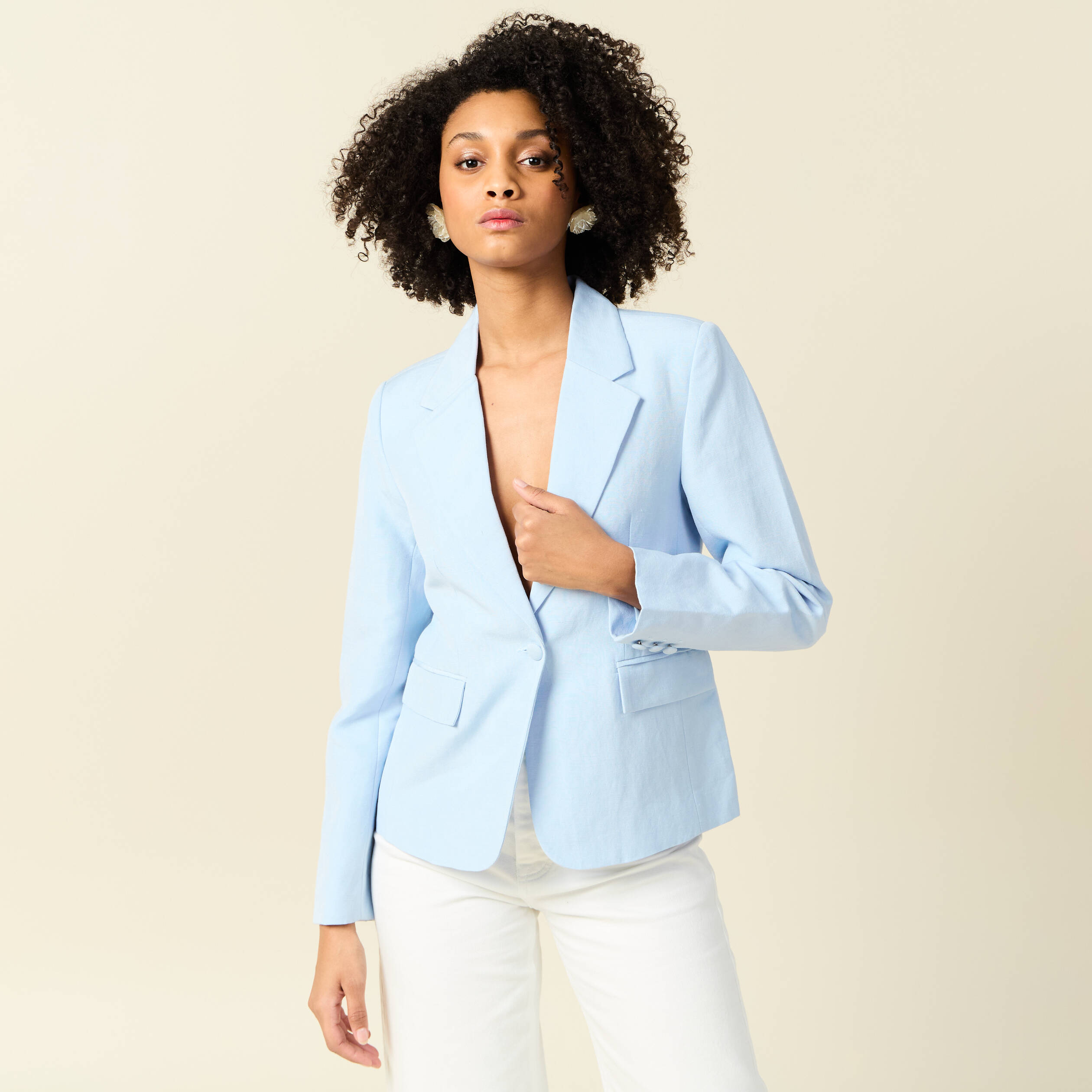 veste esprit blazer bleu clair femme Veste esprit blazer bleu clair femme