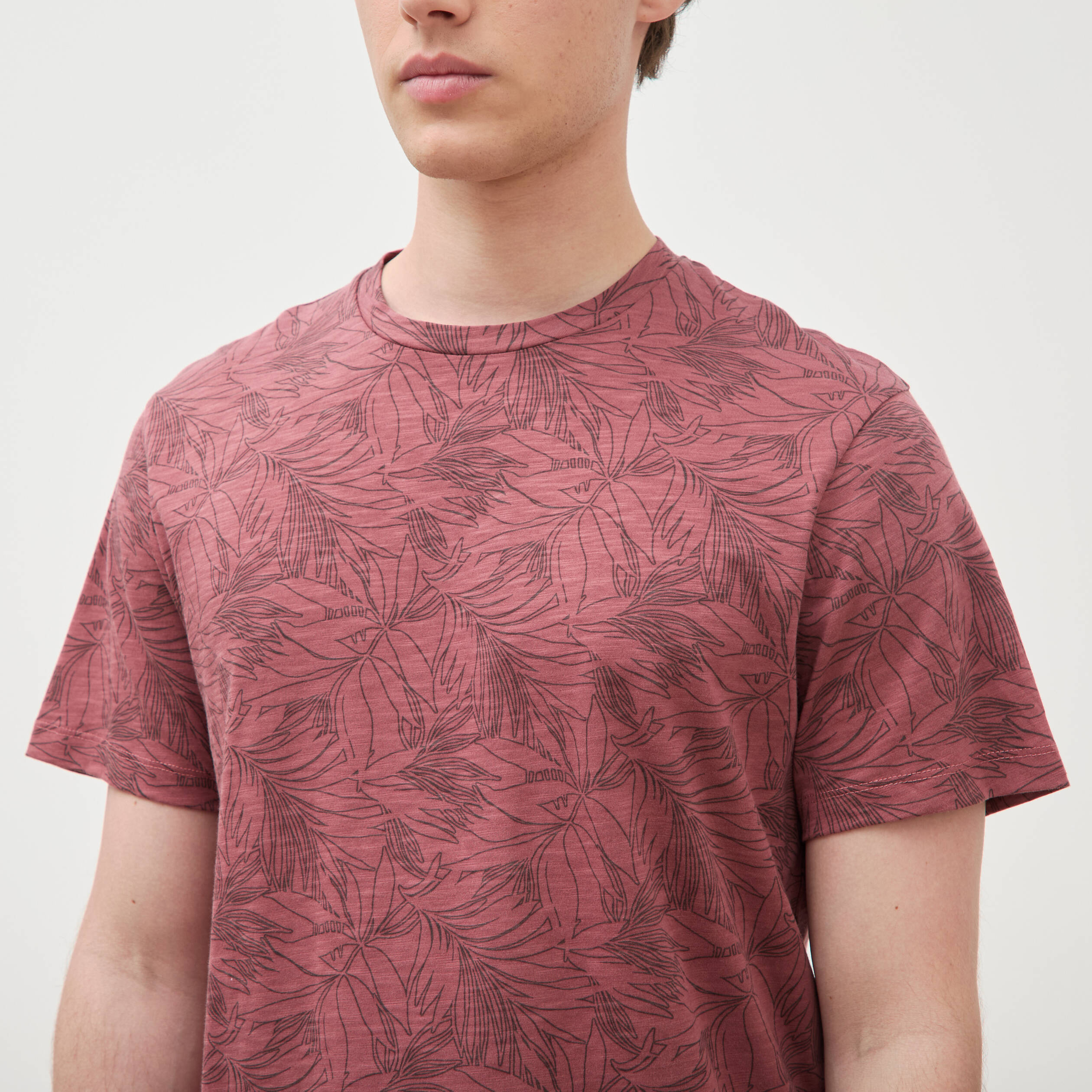 T-shirt manches courtes rose cerise homme