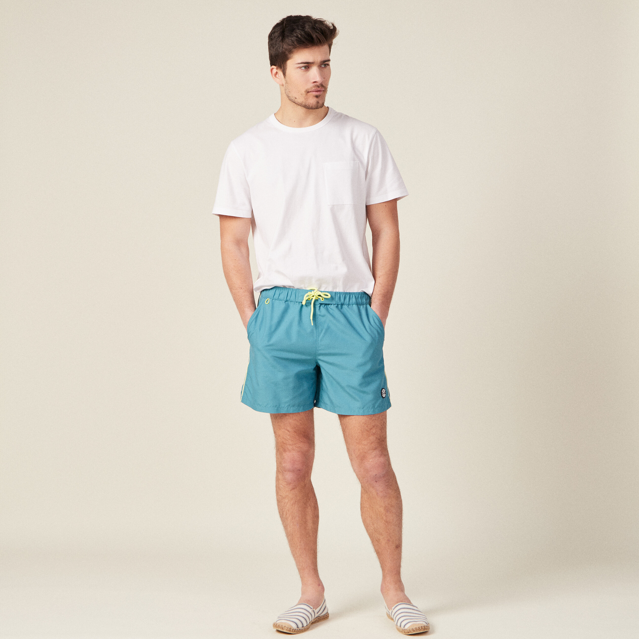 short de bain bleu petrole homme Short de bain bleu pétrole homme