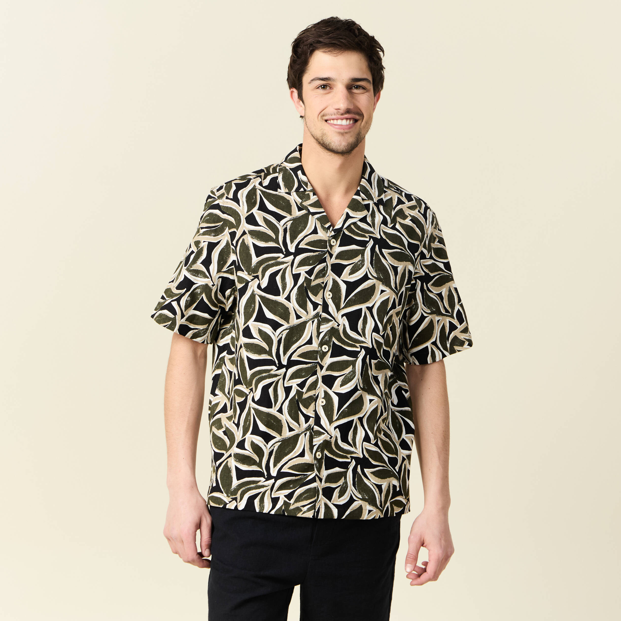 chemise manches courtes noir homme Chemise manches courtes noir homme