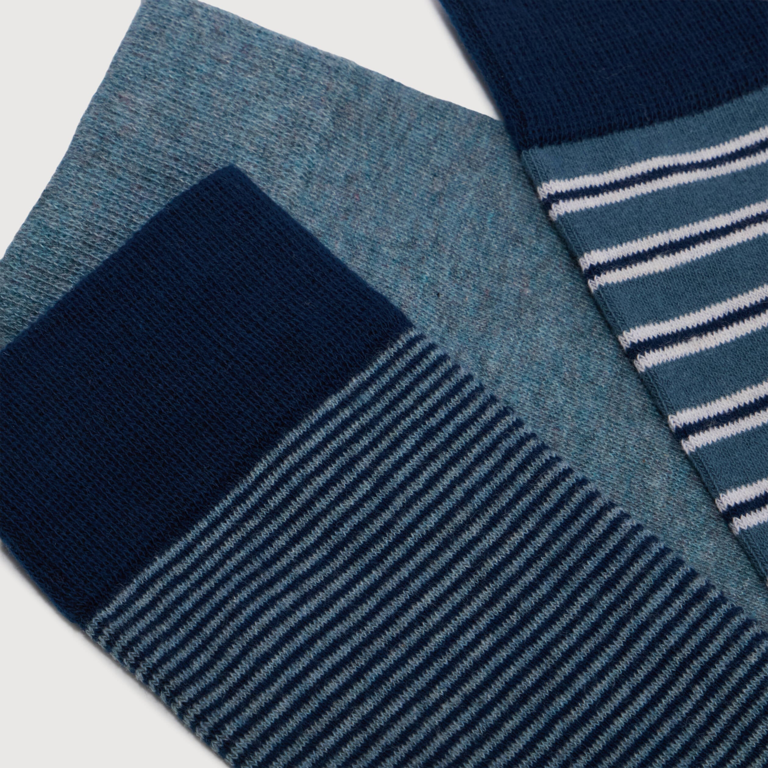 Lot de 3 paires chaussettes hautes vert fonc&eacute; homme