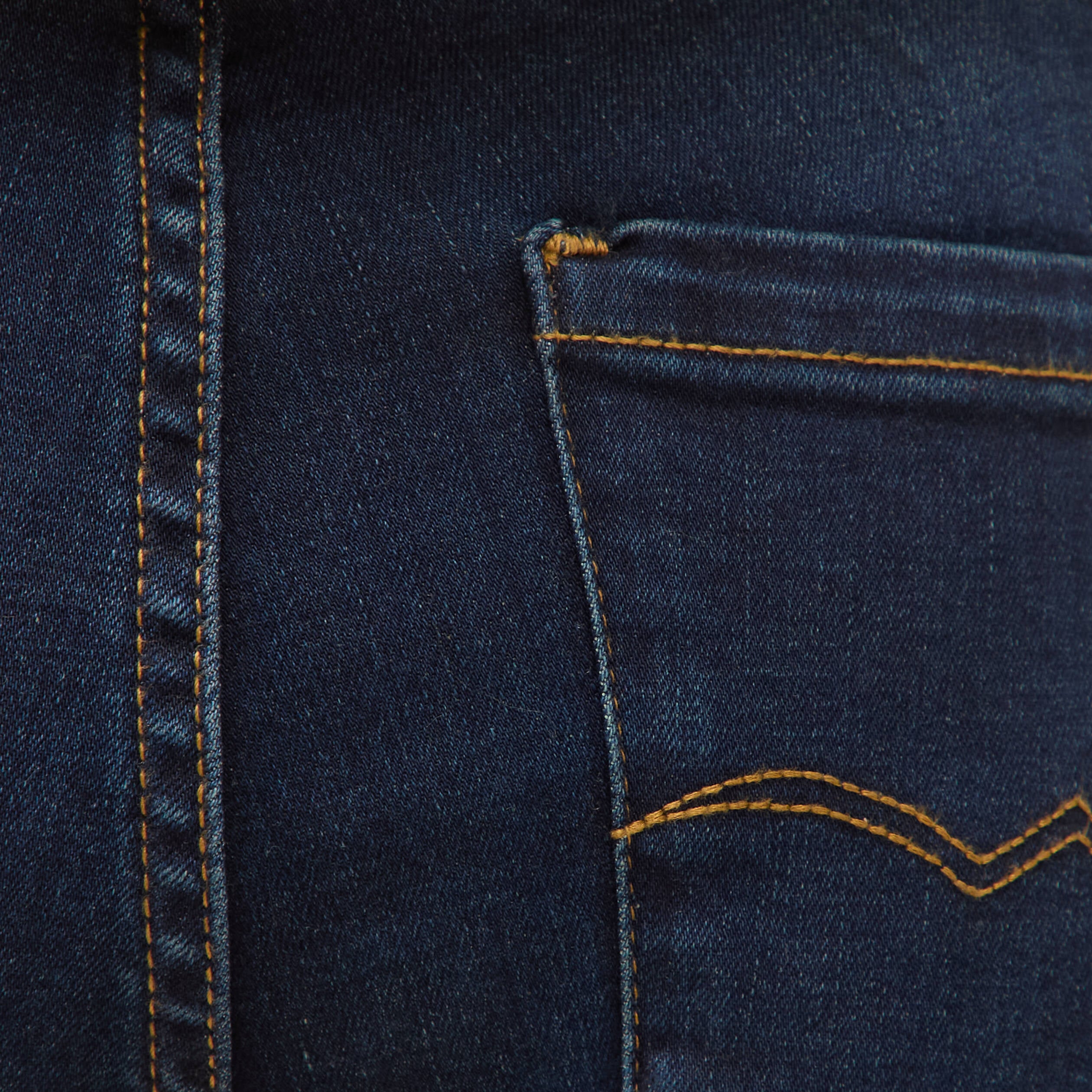 Jeans regular taille haute denim brut femme