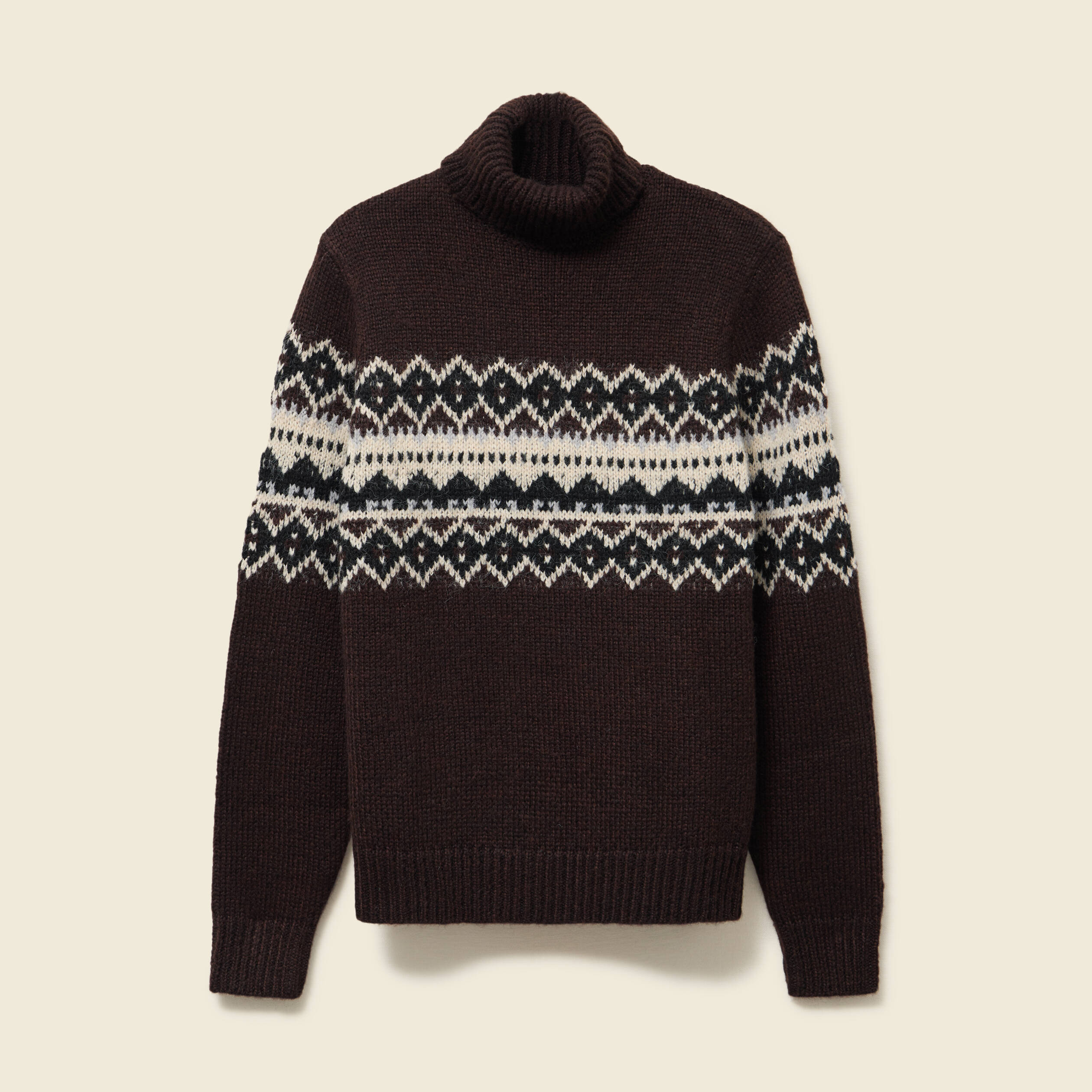 Pull moyenne maille col rond sable homme