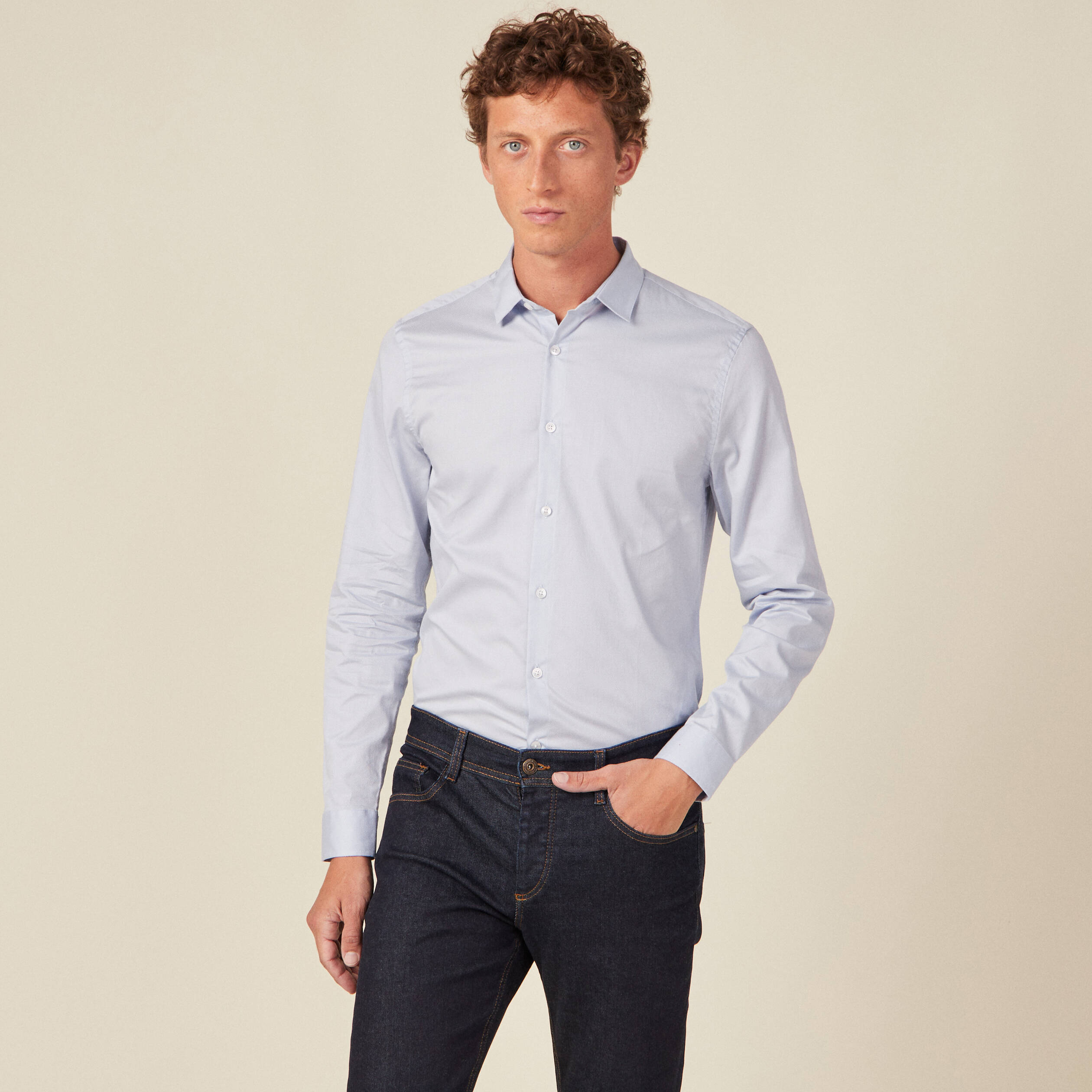 Chemise gris clair cheap homme