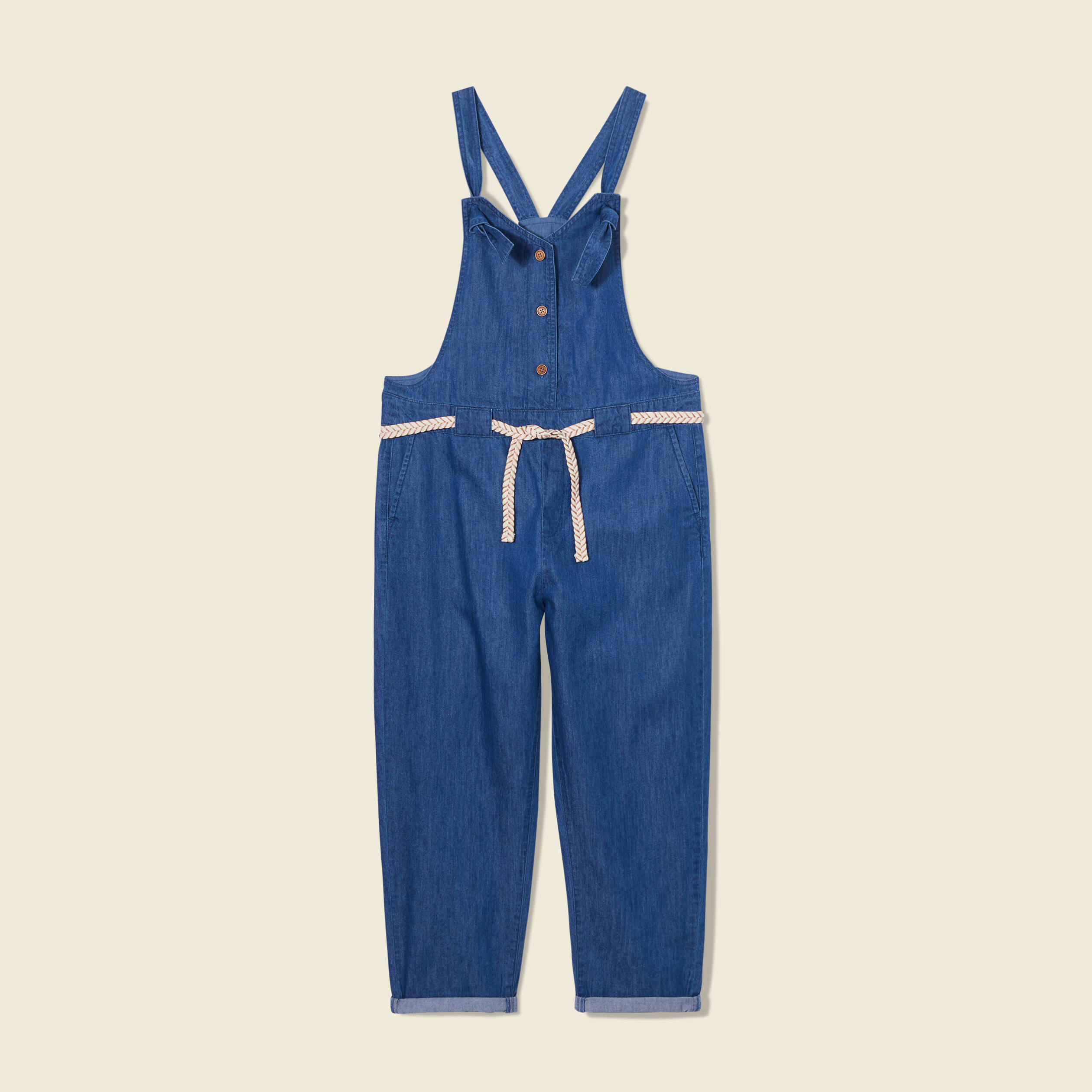 Salopette en denim denim stone femme