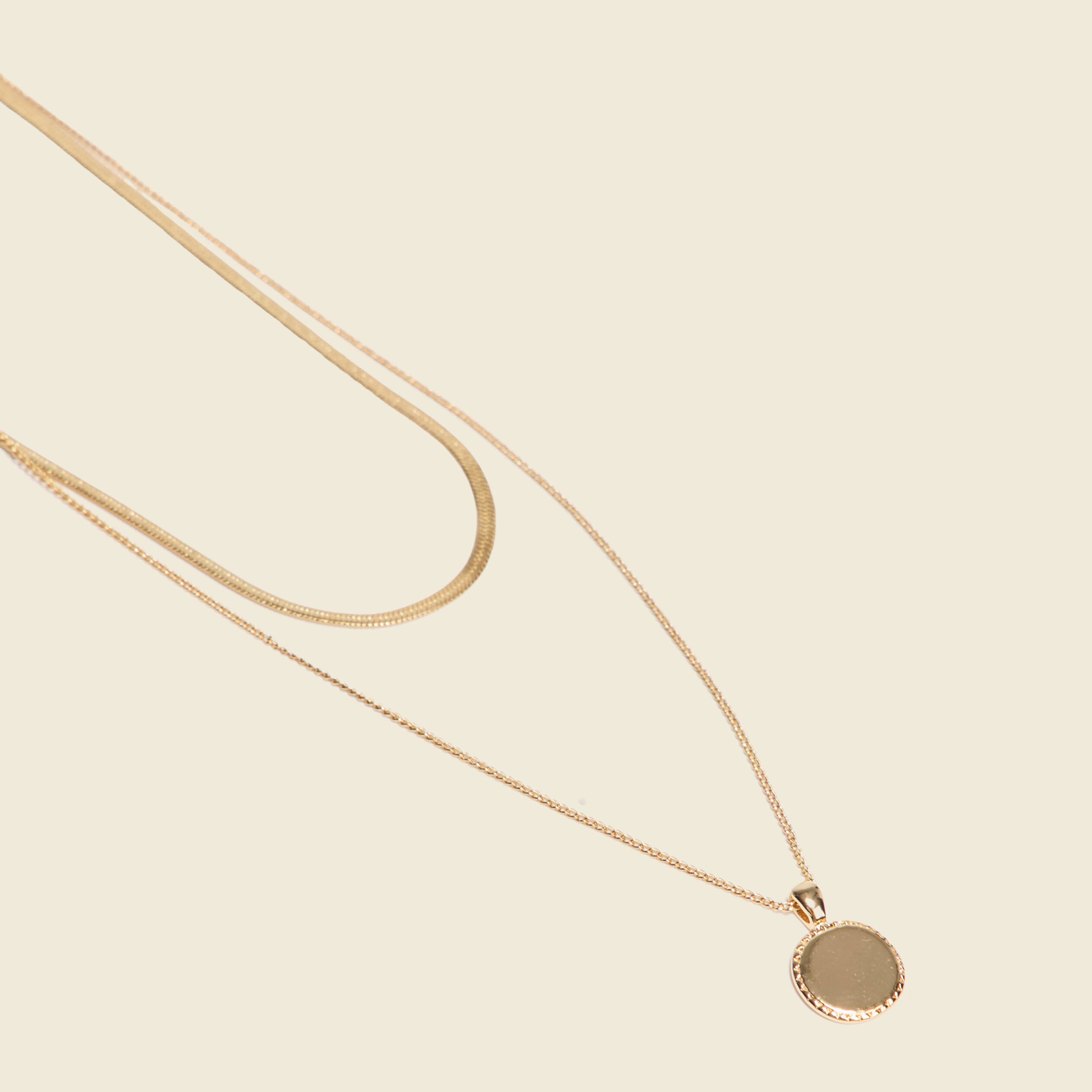 collier 2 rangs couleur or femme Collier 2 rangs couleur or femme