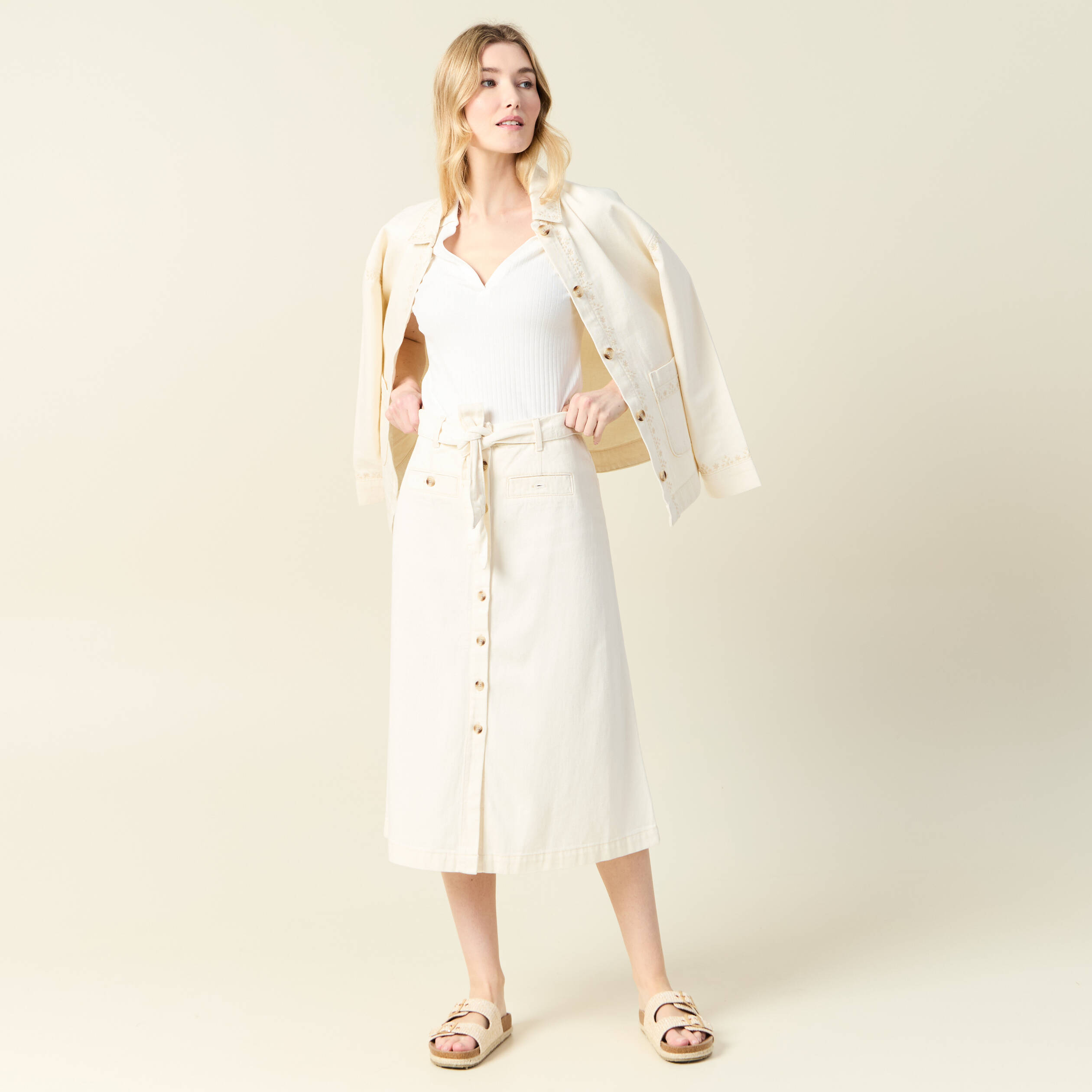 polo manches courtes ecru femme Polo manches courtes ecru femme
