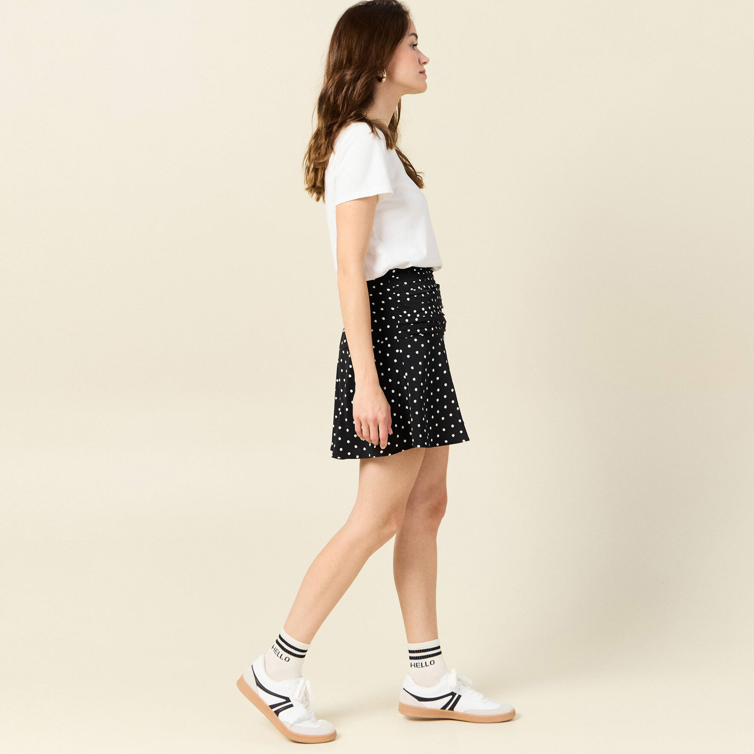jupe short droite noir femme Jupe-short droite noir femme