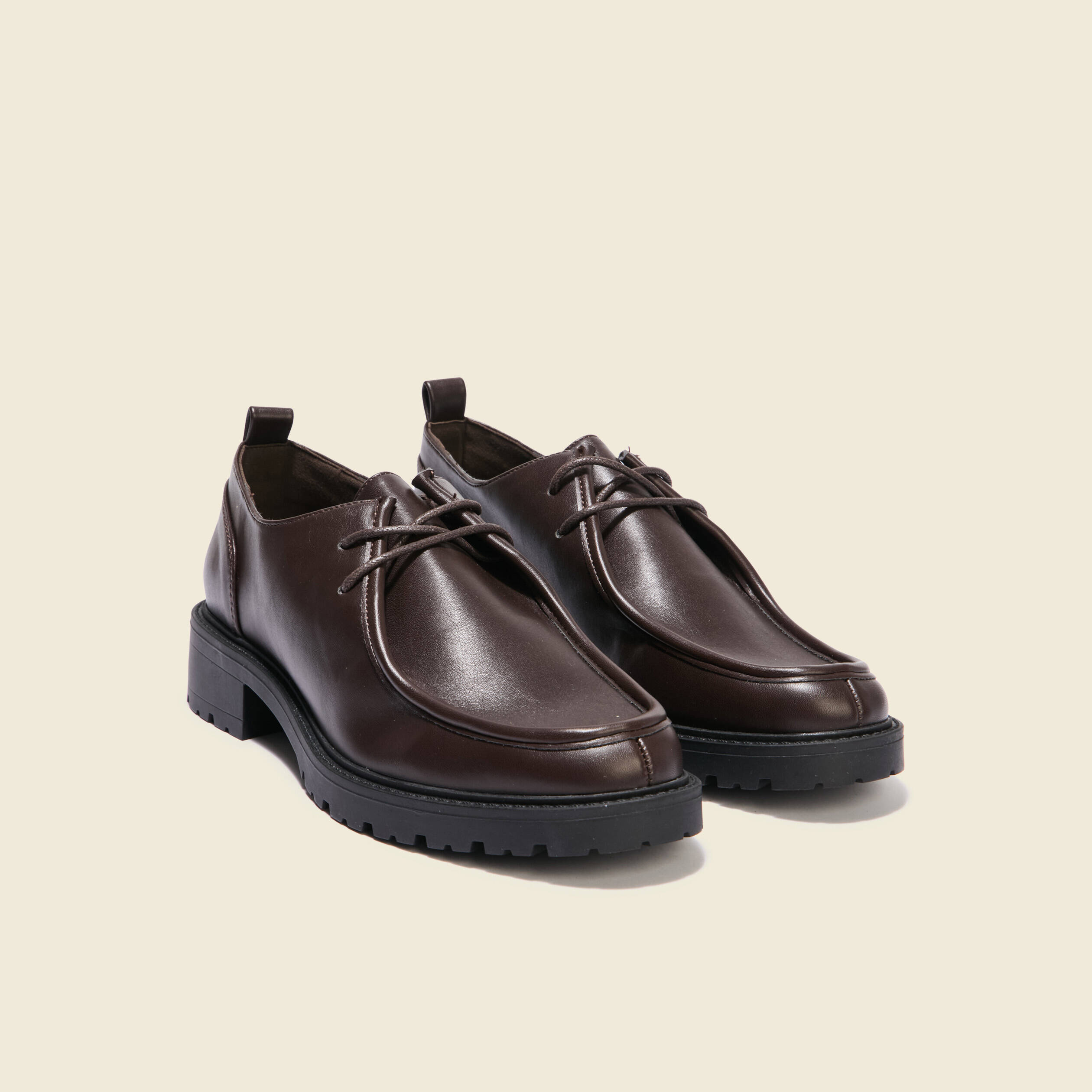 Derbies marron foncé femme