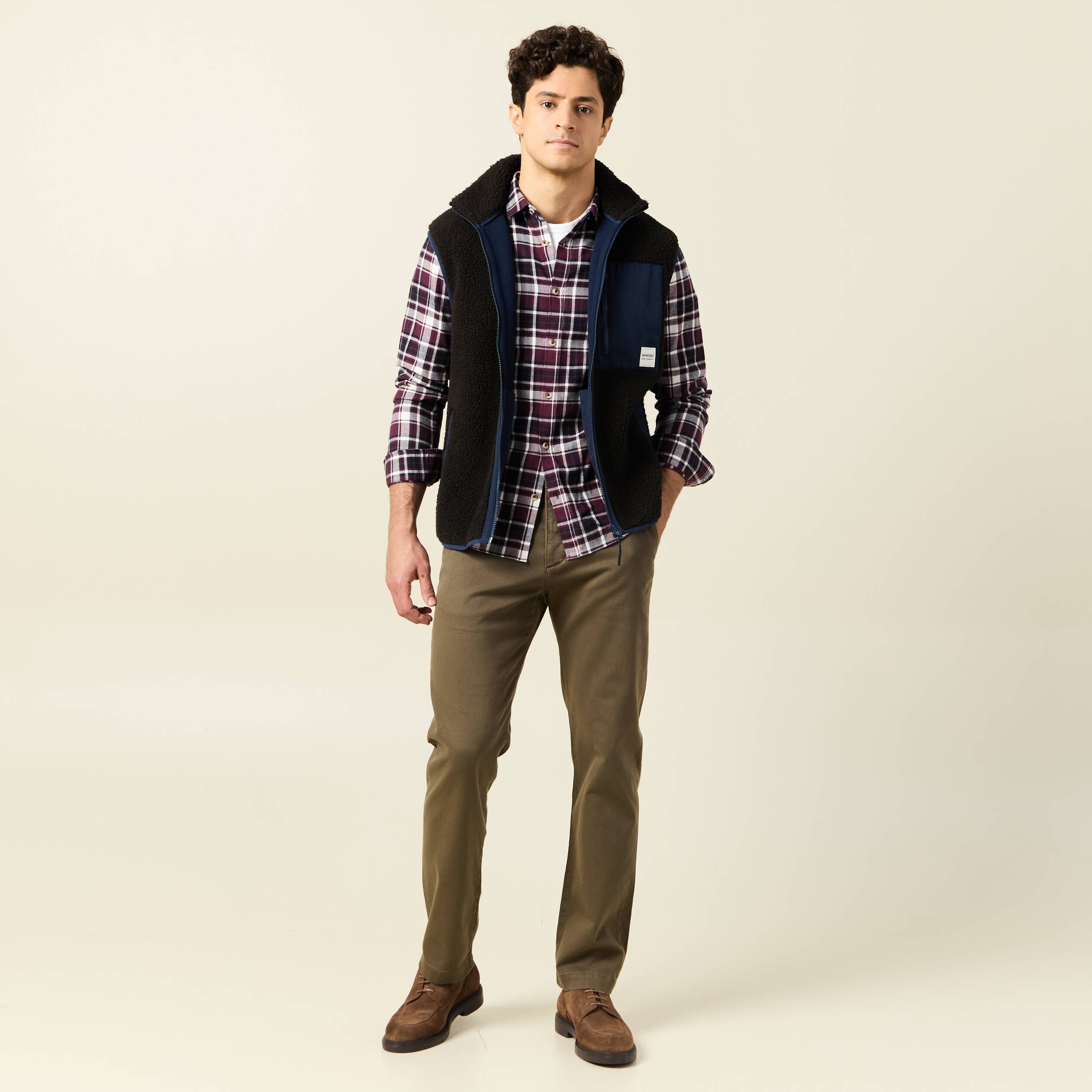 pantalon chino straight camel homme Pantalon chino straight camel homme