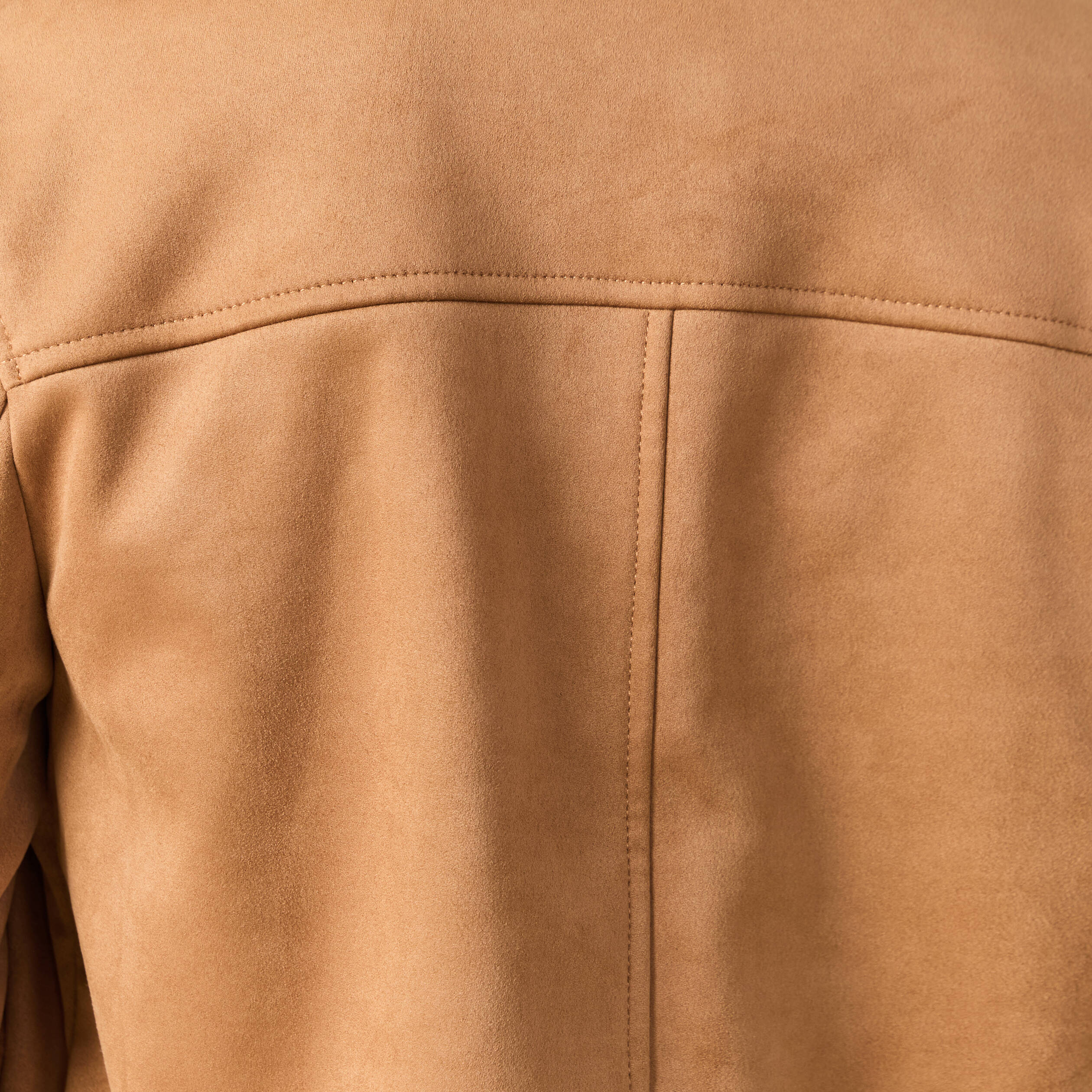Blouson manches longues col classique marron femme