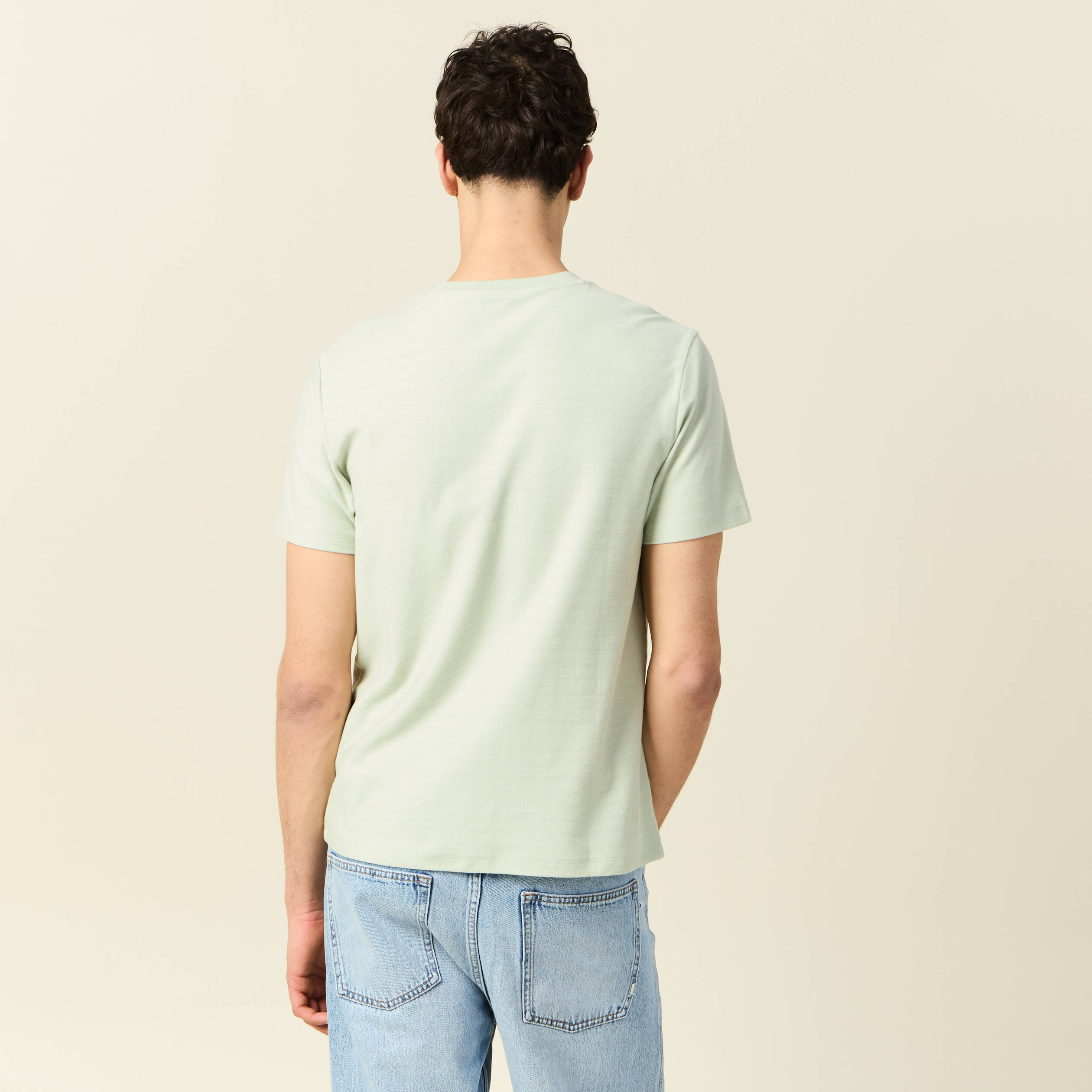 t shirt manches courtes vert clair homme T-shirt manches courtes vert clair homme