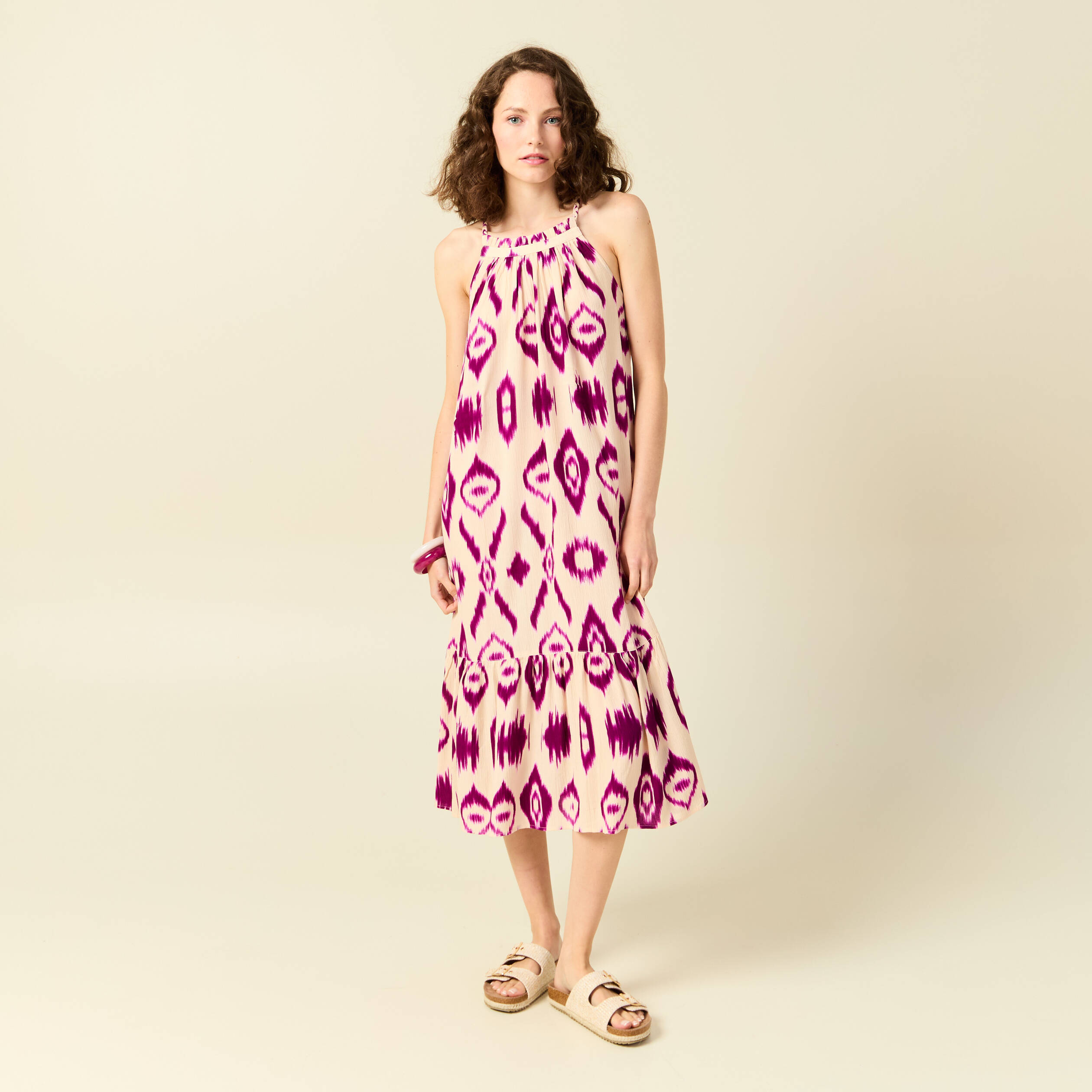 Robe midi fluide femme outlet
