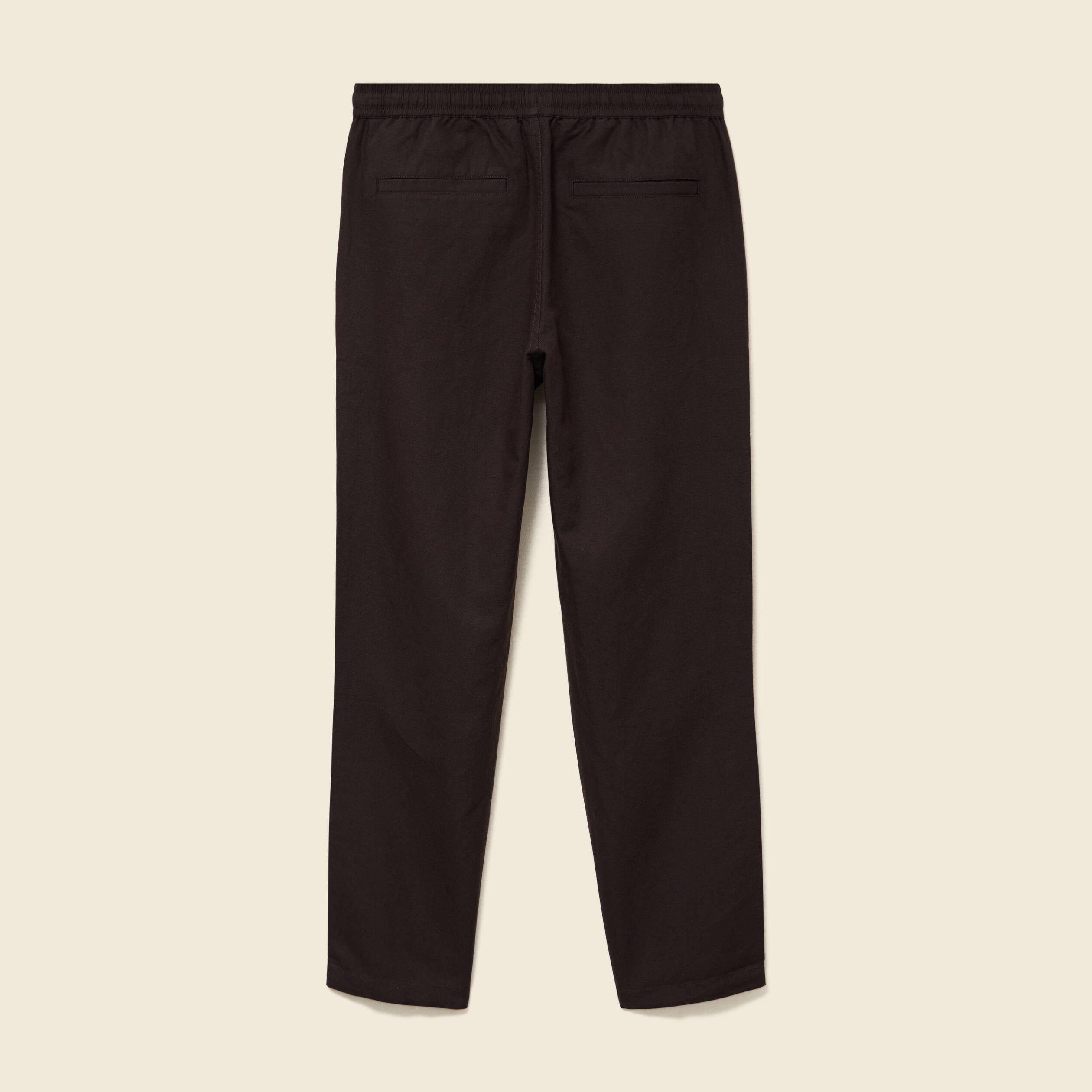 Pantalon coupe straight marron fonc&eacute; homme