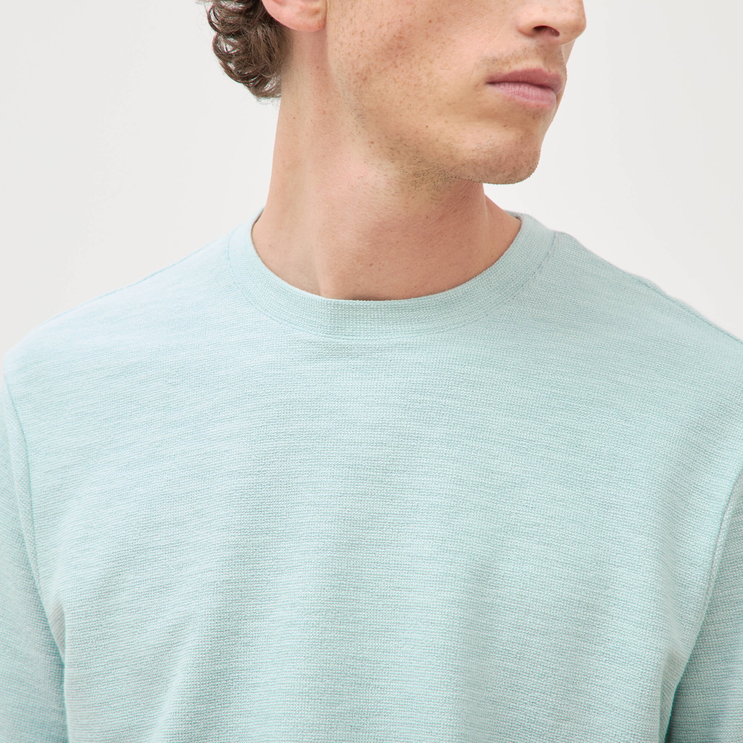 T-shirt manches courtes bleu gris homme