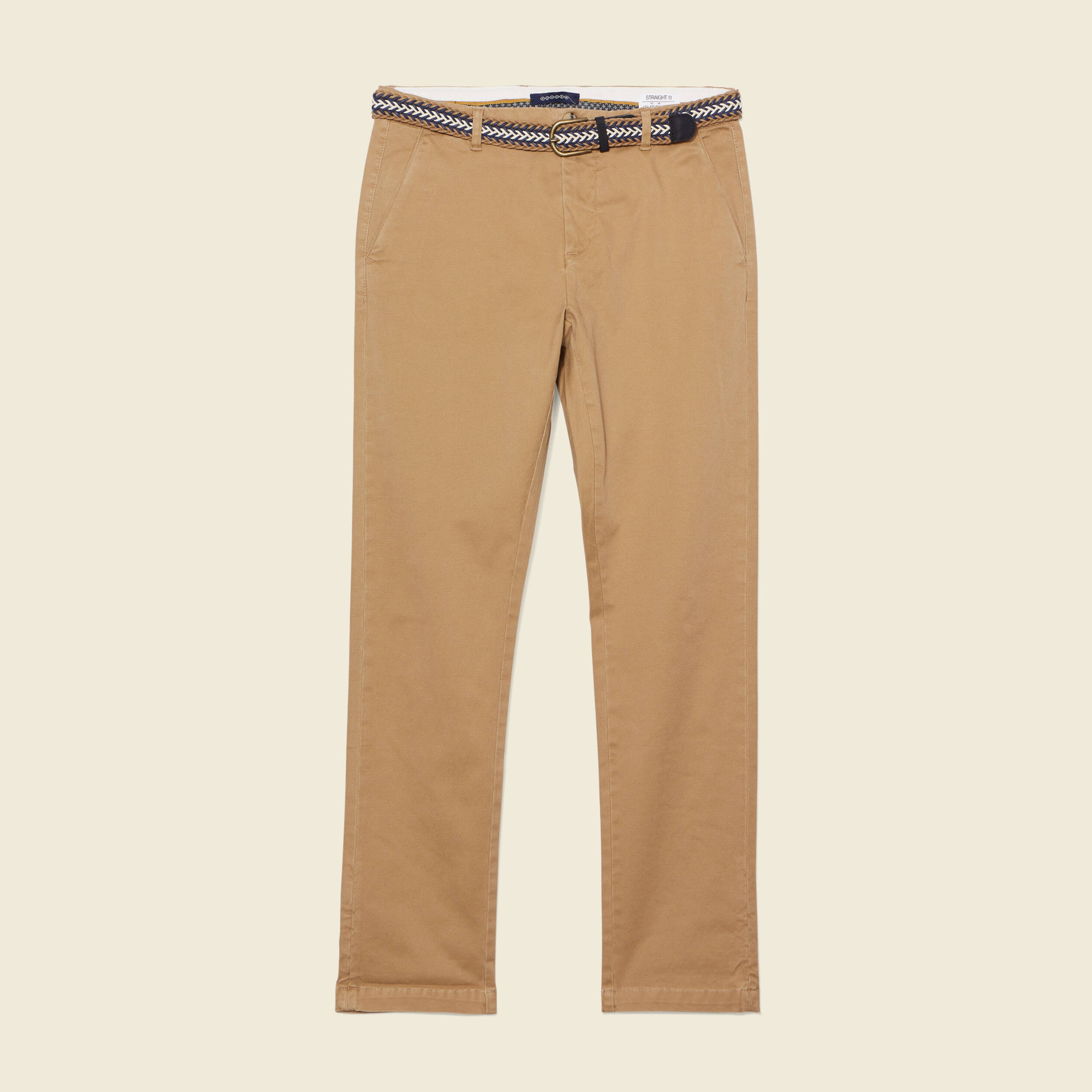 pantalon chino straight vert kaki homme Pantalon chino straight vert kaki homme