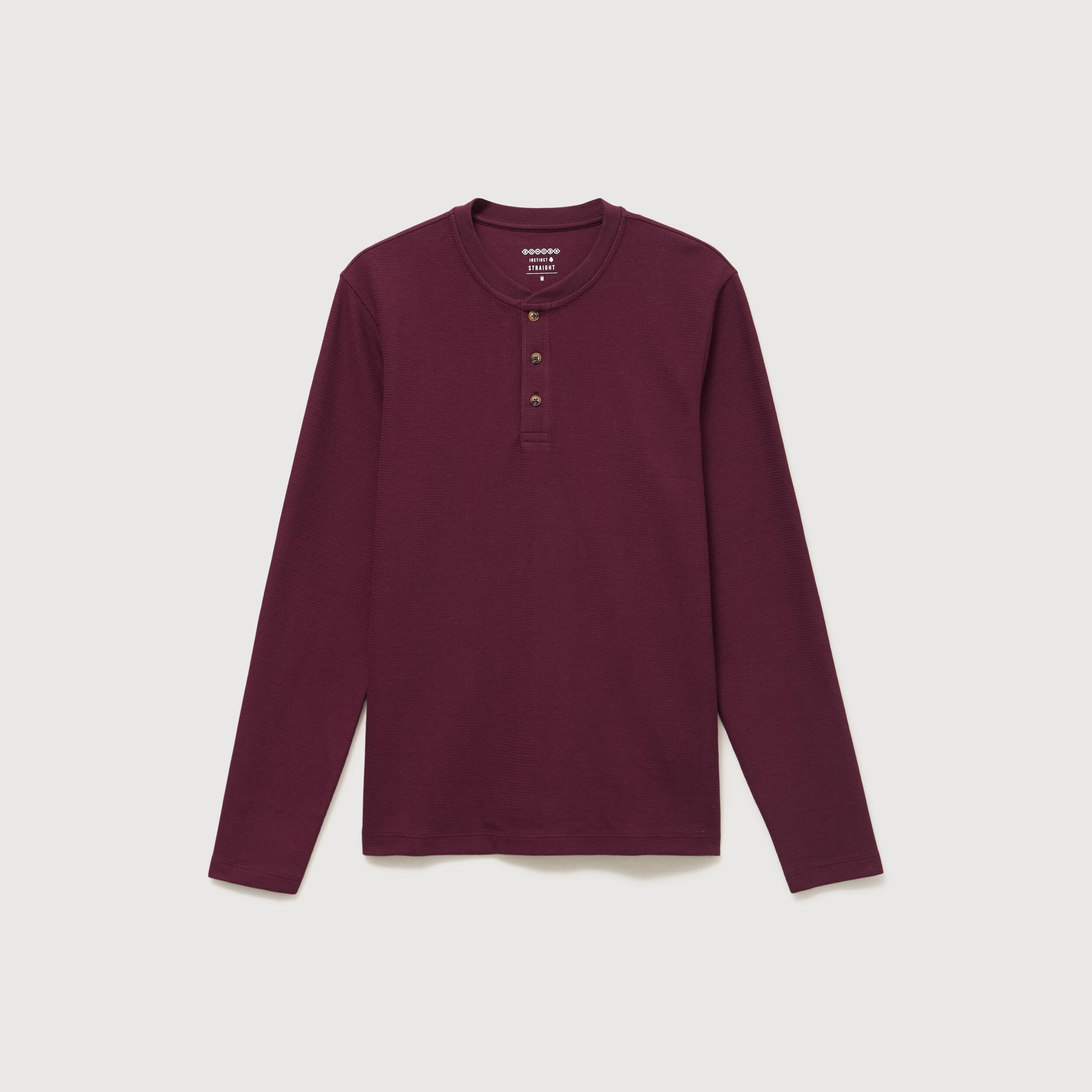 T-shirt manches longues prune homme