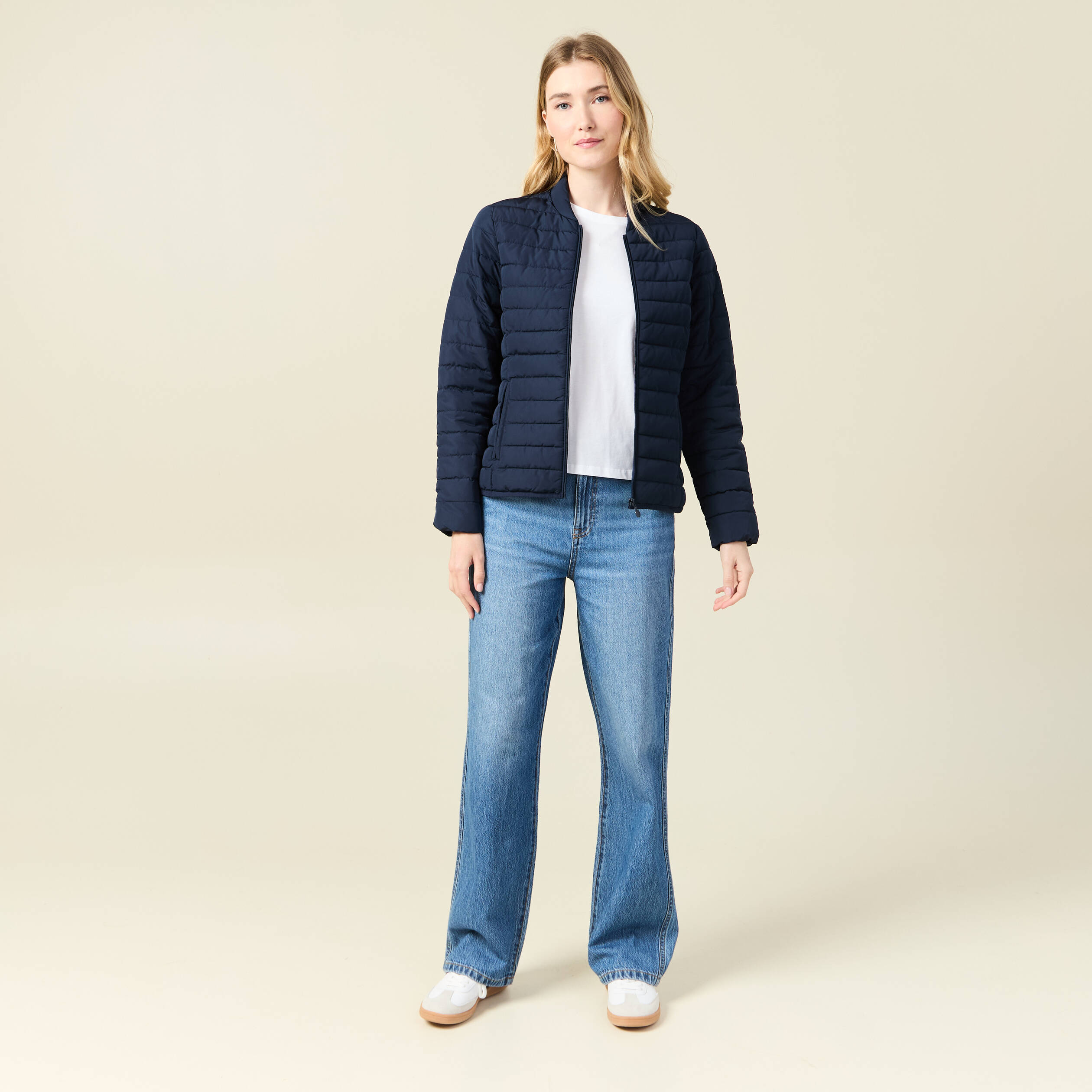 doudoune eco responsable bleu marine femme Doudoune éco-responsable bleu marine femme