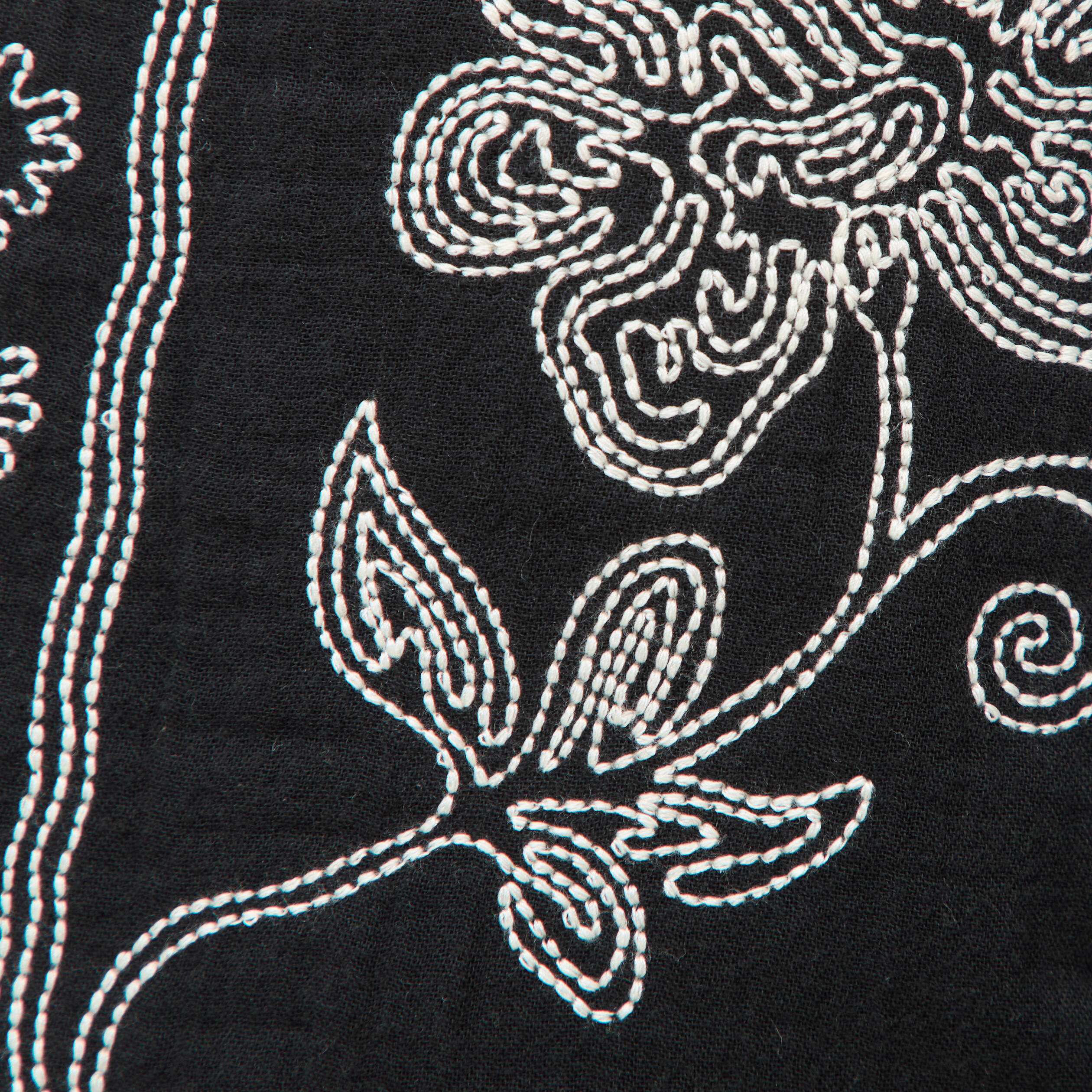 Veste en coton avec broderie noir femme