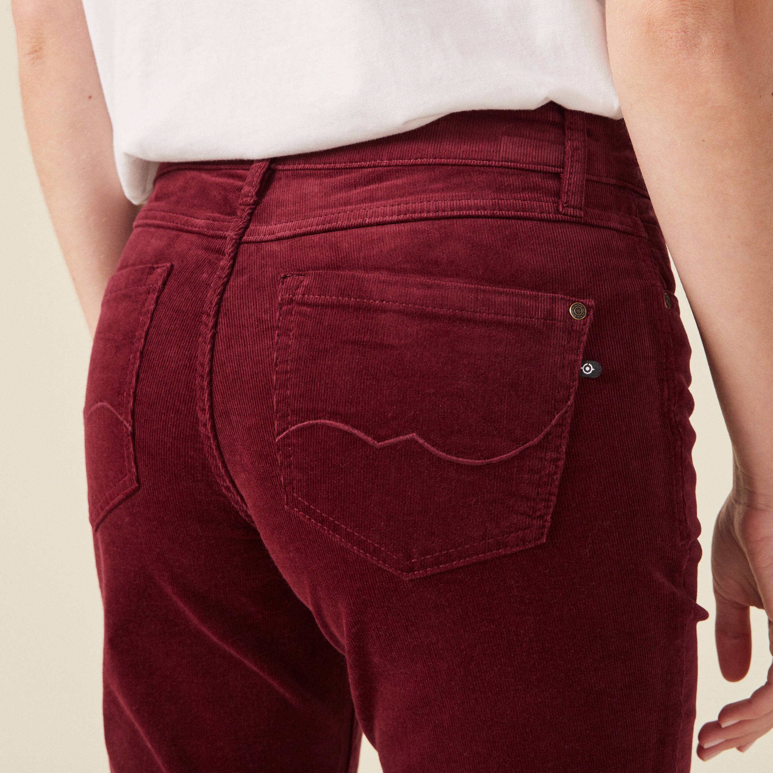 pantalon bootcut velours prune femme Pantalon bootcut velours prune femme