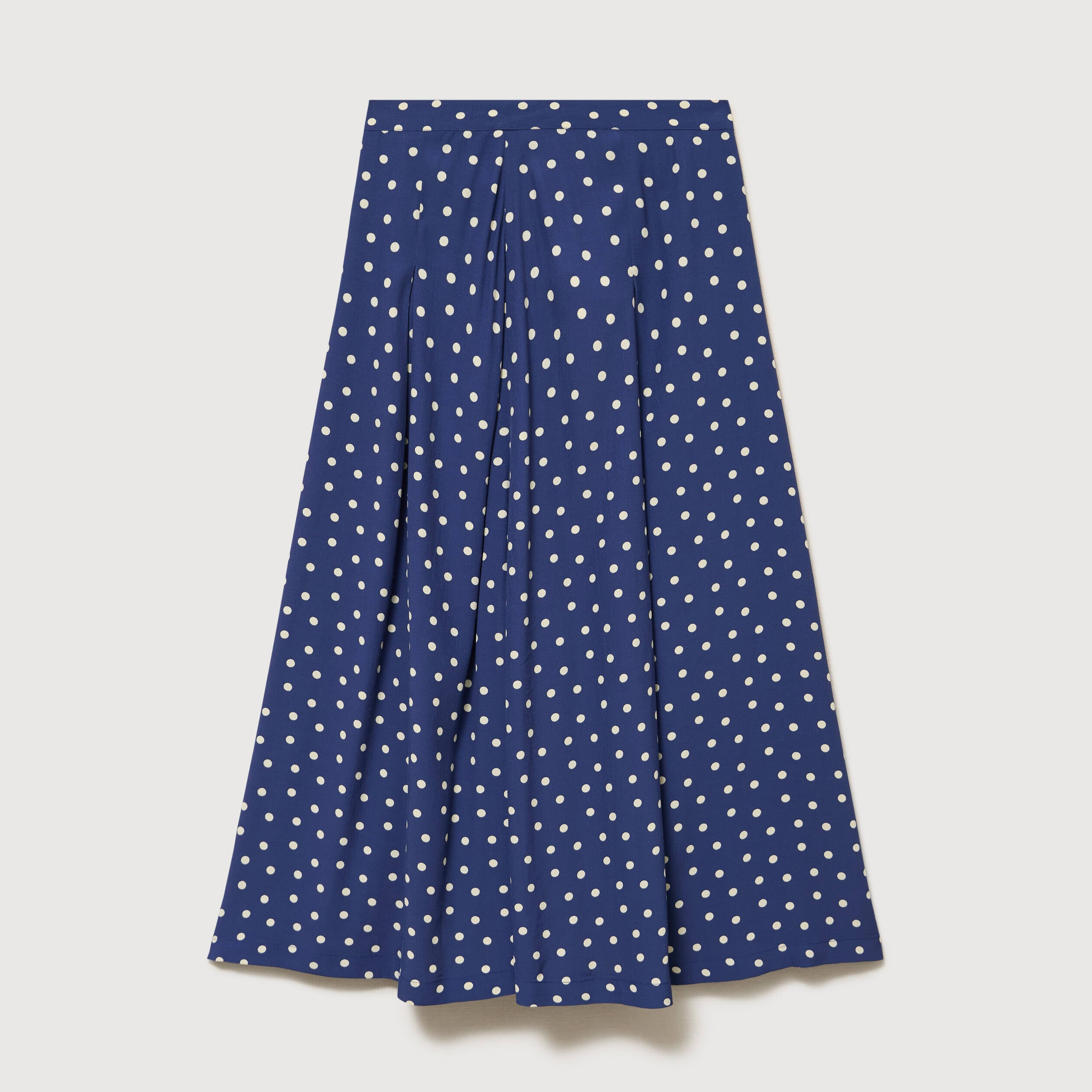 Jupe longue &eacute;vas&eacute;e bleu marine femme