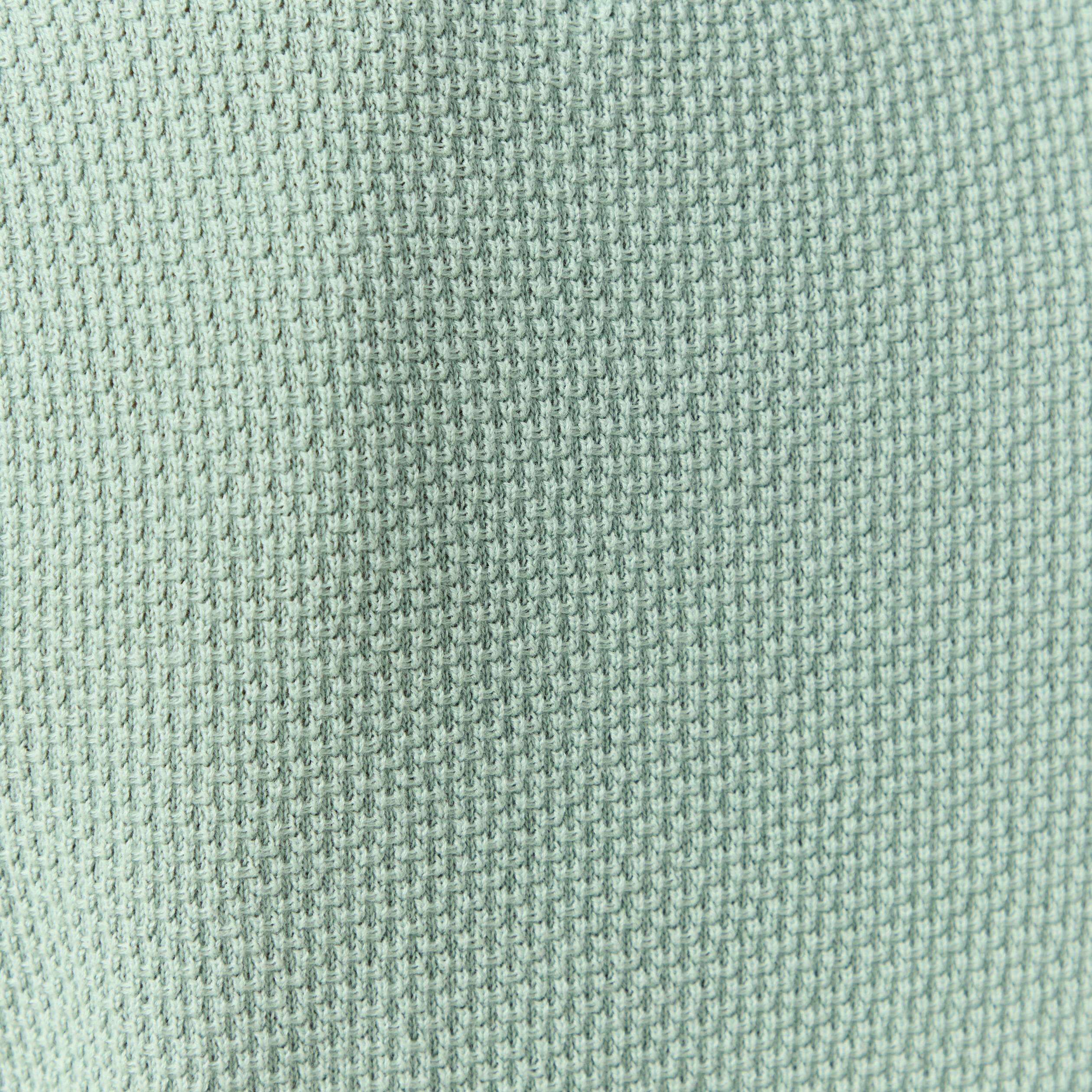 Pull droit court en coton vert pastel femme