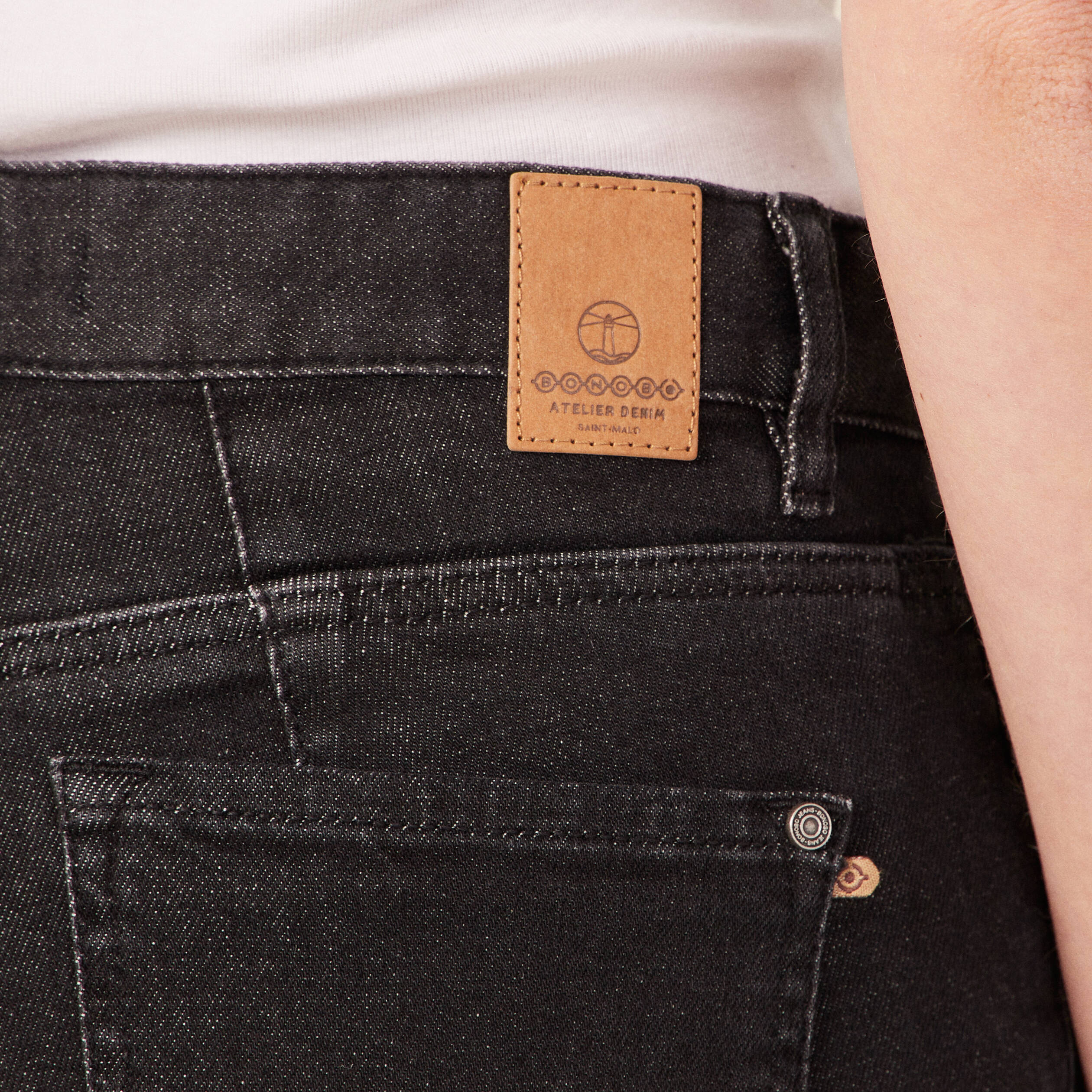 jeans girlfriend 5 poches denim gris femme Jeans girlfriend 5 poches denim gris femme