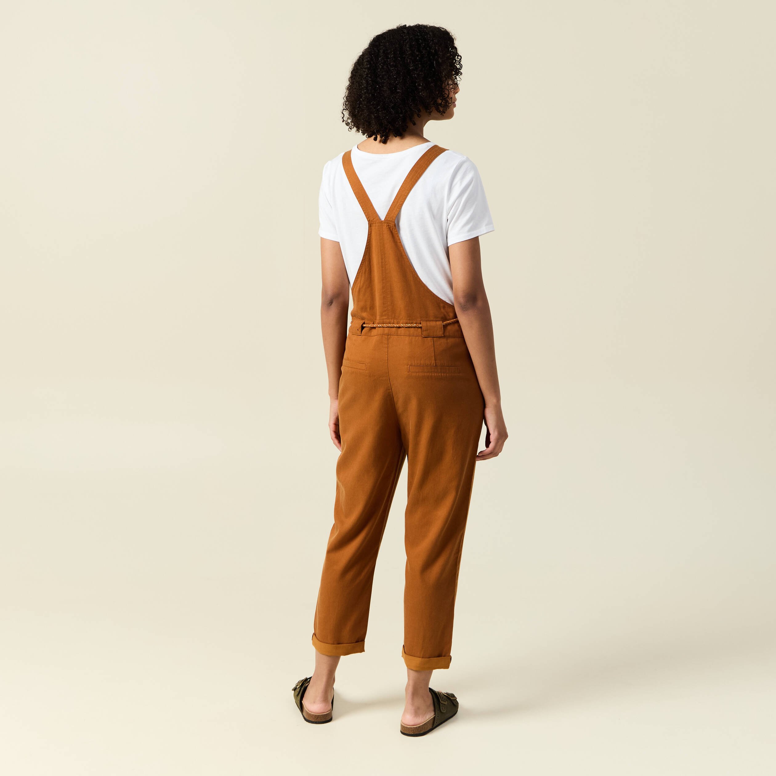 salopette fluide boutonnee camel femme Salopette fluide boutonnée camel femme