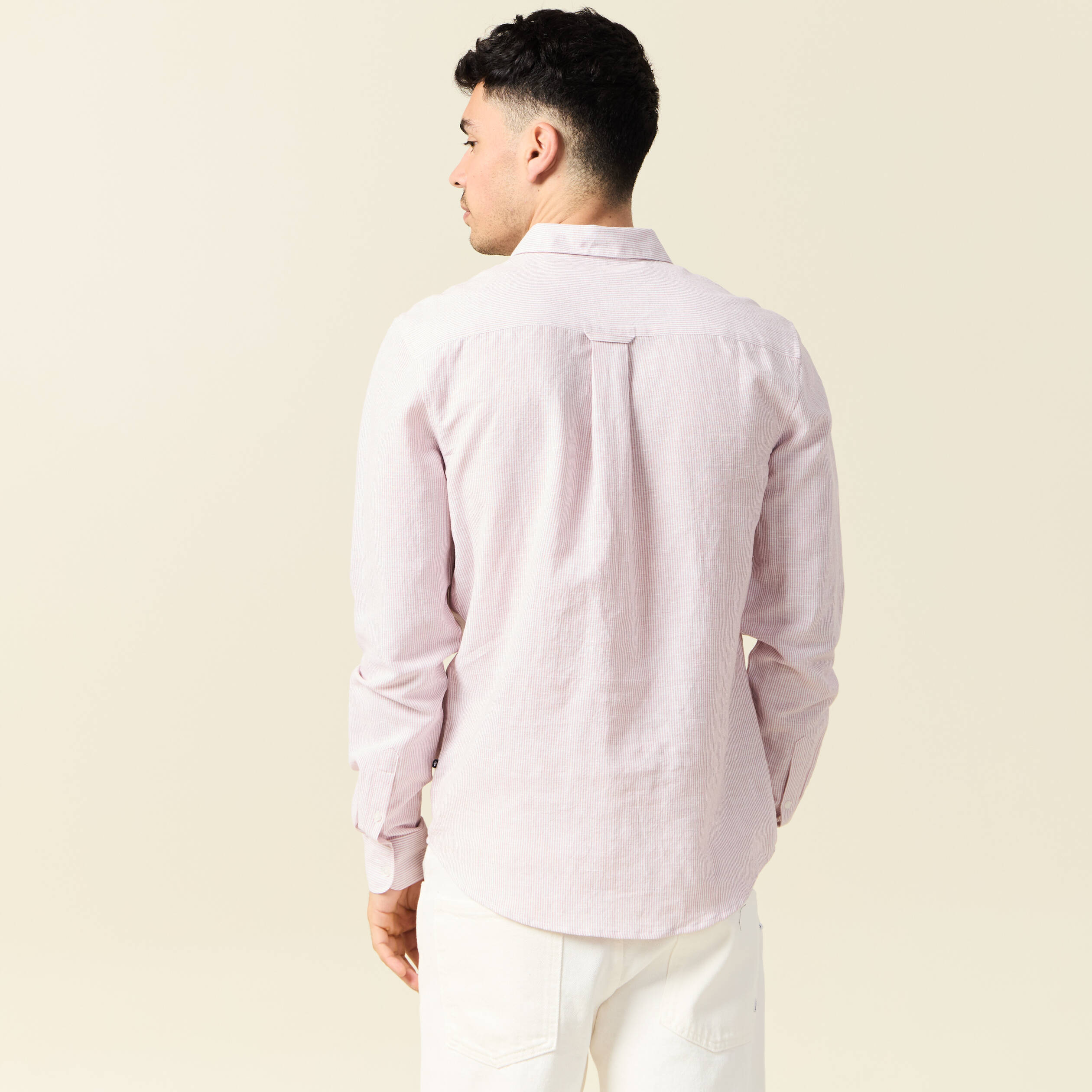 chemise manches longues vieux rose homme Chemise manches longues vieux rose homme