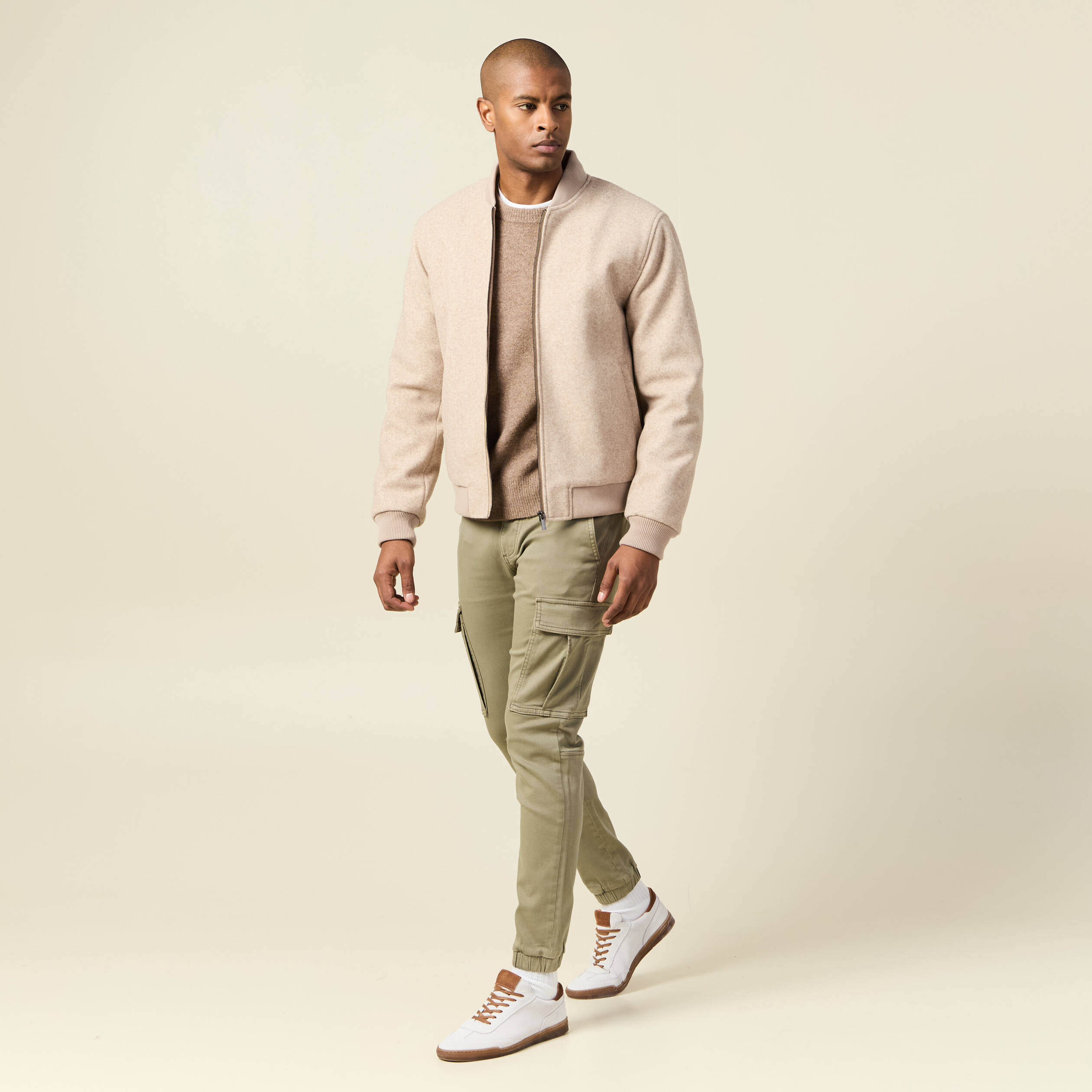 pantalon battle bas resserre vert kaki homme Pantalon battle bas resserré vert kaki homme