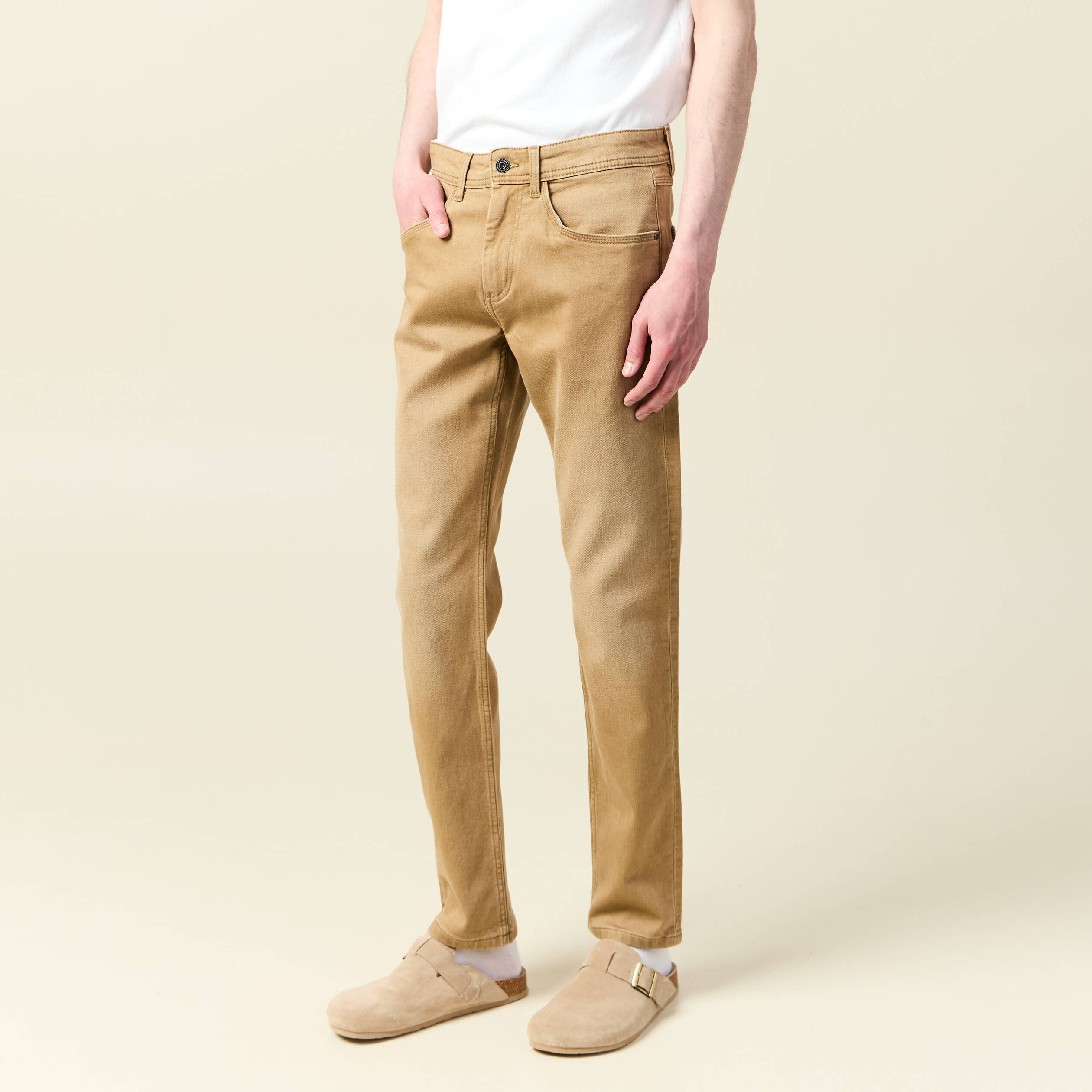 jeans straight longueur 32 denim camel homme Jeans straight longueur 32 denim camel homme