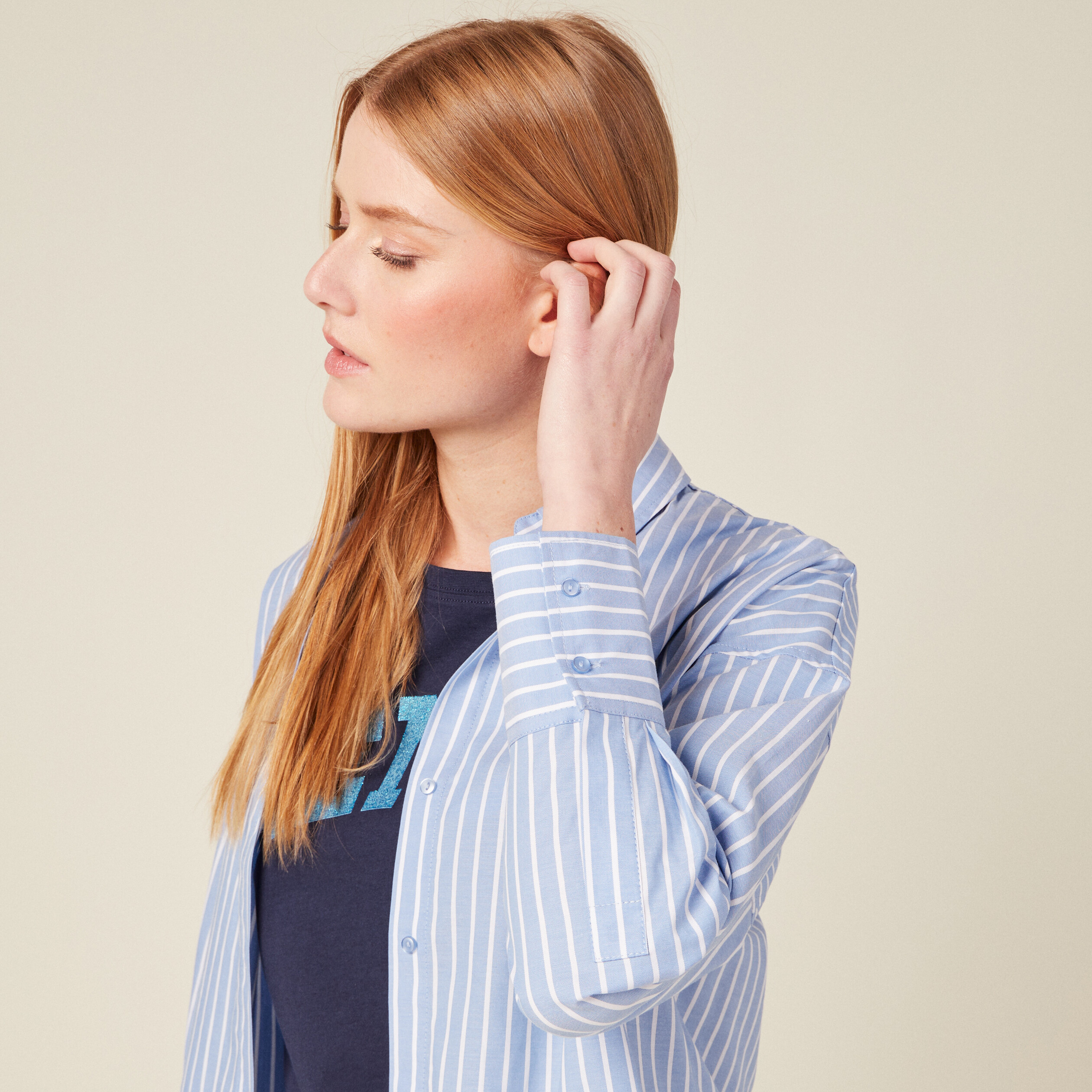 Chemise bleu on sale clair femme