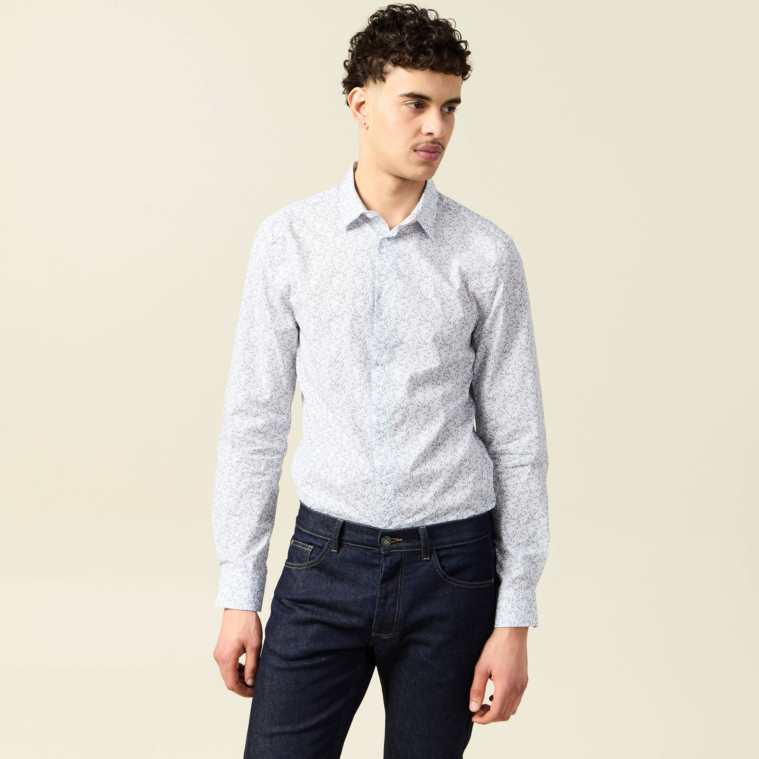 Chemise boutonnée à manches longues en mélange de lin à coupe décontractée pour femmes, Denver