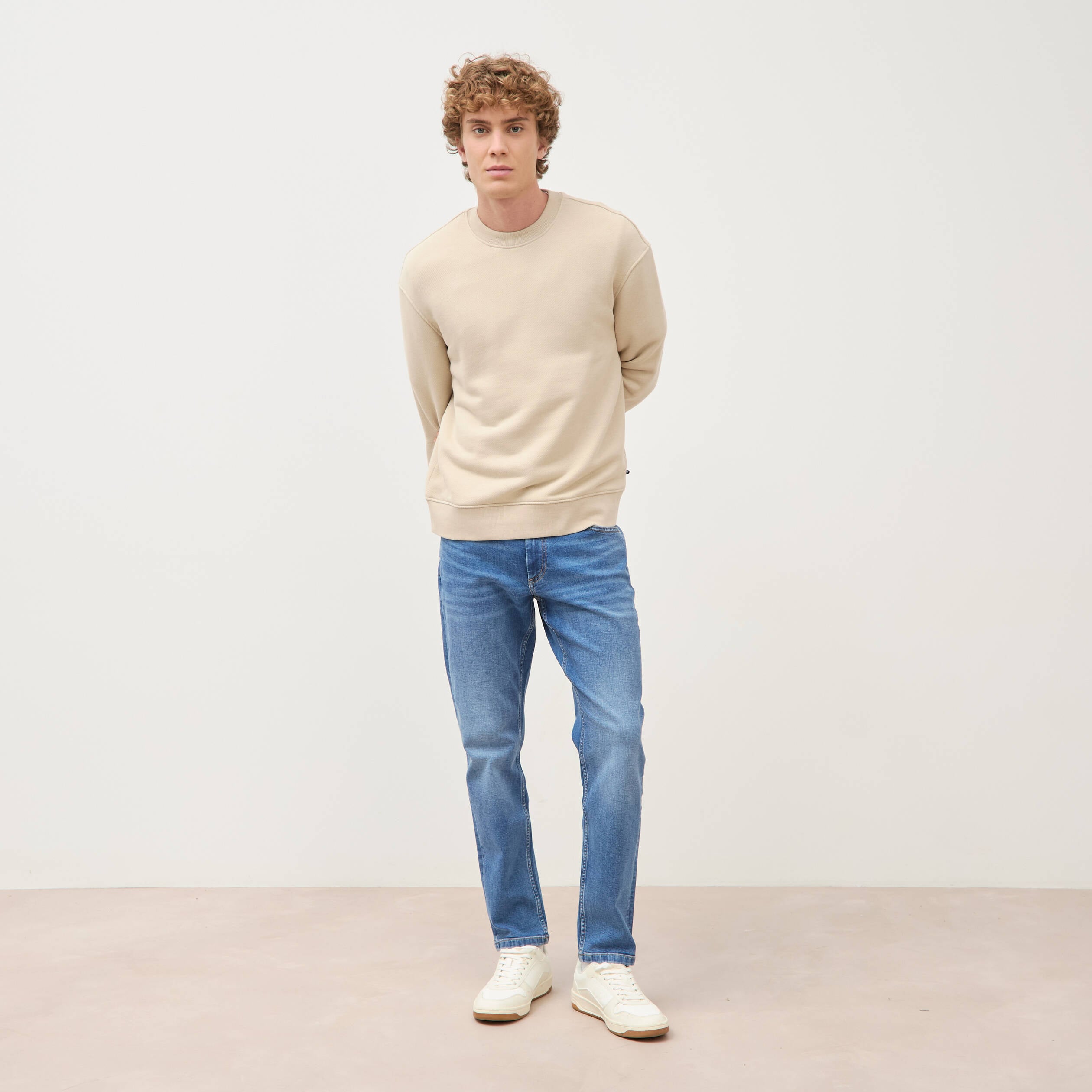 Jeans slim longueur 30 denim stone homme